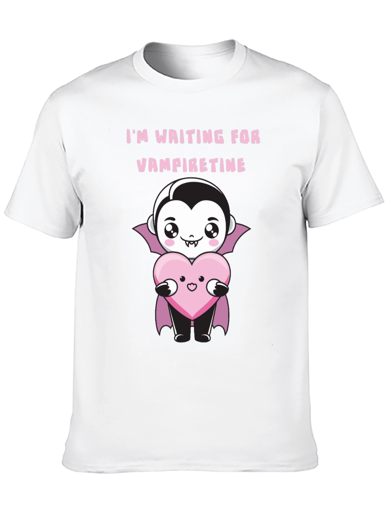 Black Vampire Valentine T-Shirt - Waiting for Vampiretine view 10