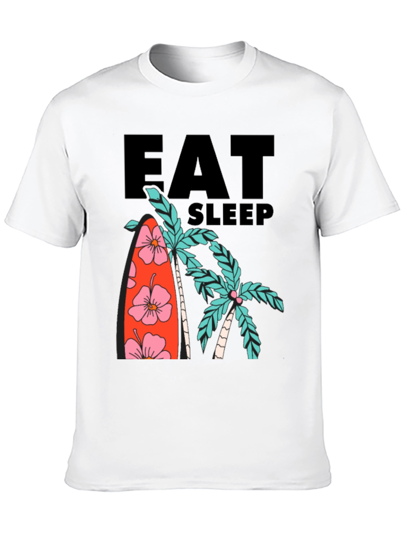 Black Eat Sleep Surf T-Shirt view 10