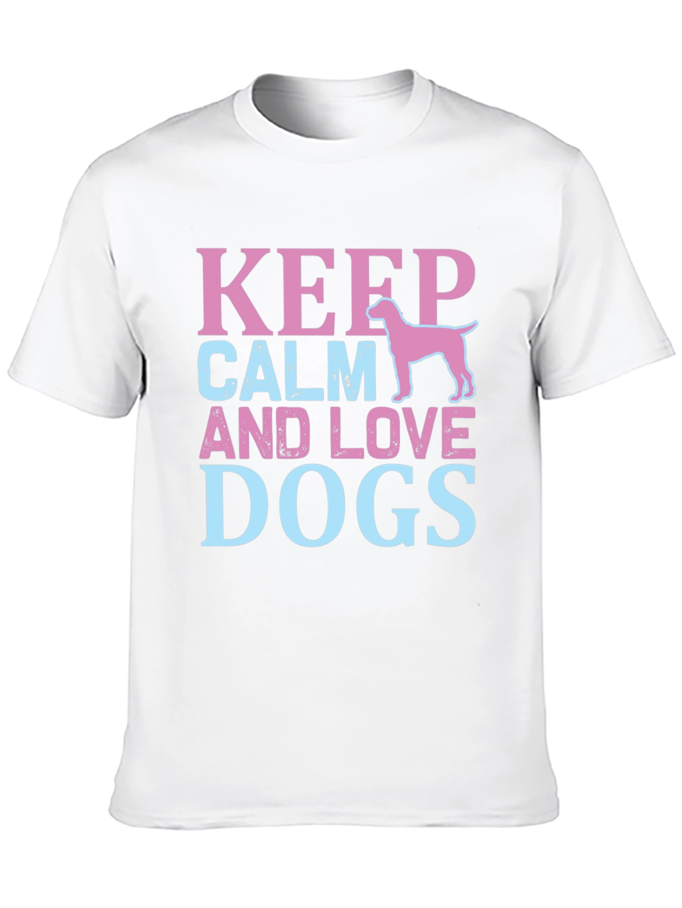 Black Keep Calm and Love Dogs Graphic Tee view 10