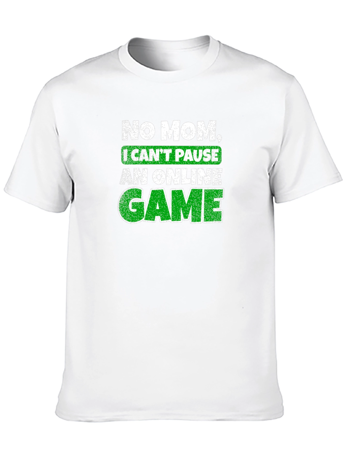 Black Gamer T-Shirt - No Mom, I Can't Pause! view 10