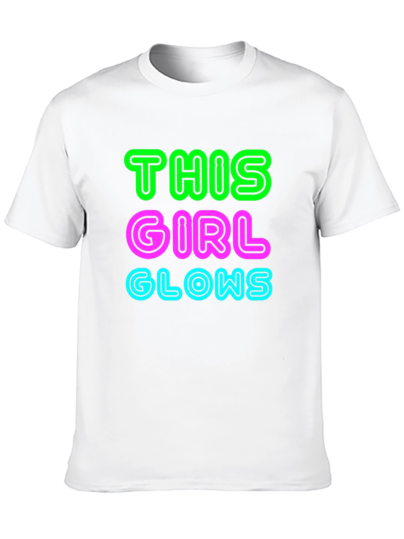 Black This Girl Glows Black Graphic Tee view 10