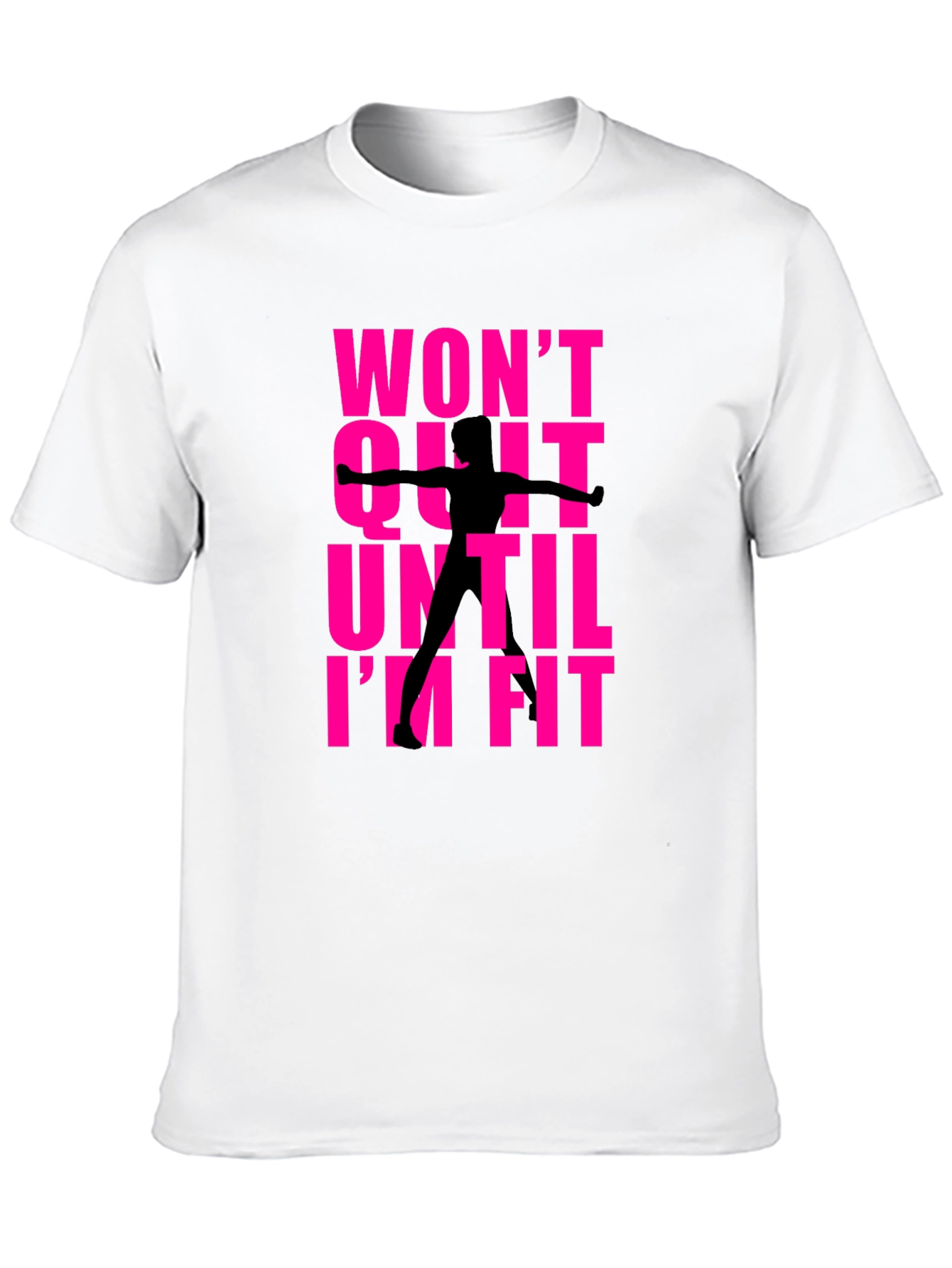 Black Won't Quit Fitness T-Shirt view 10