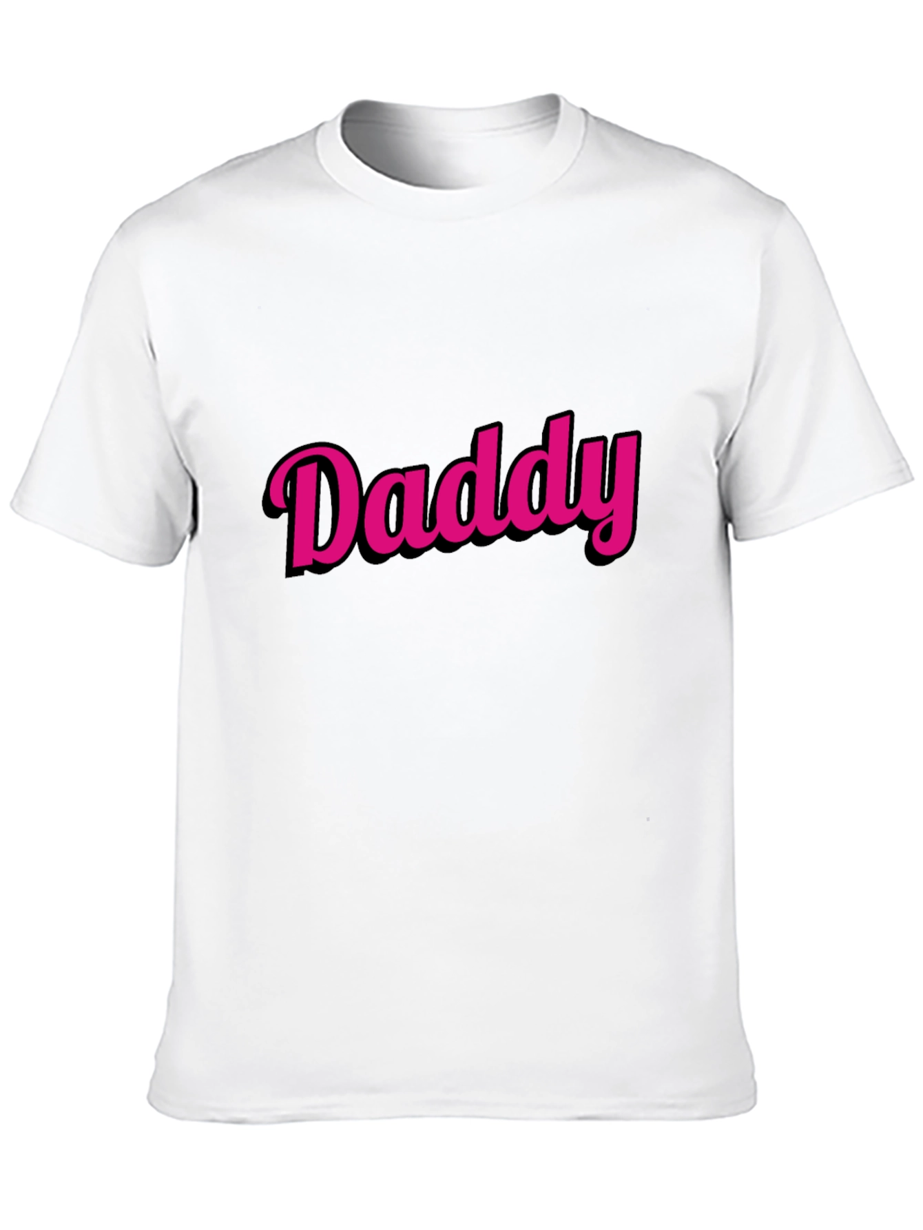 Black Daddy Graphic Tee - Trendy Pink Text on Black view 10