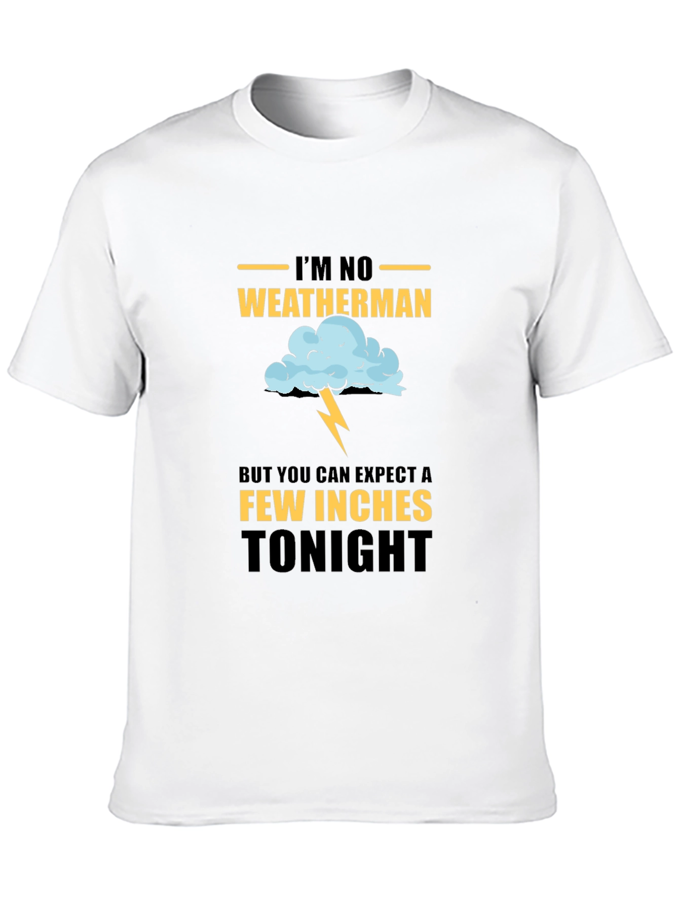 Black Humorous Weather Forecast Graphic Tee view 10