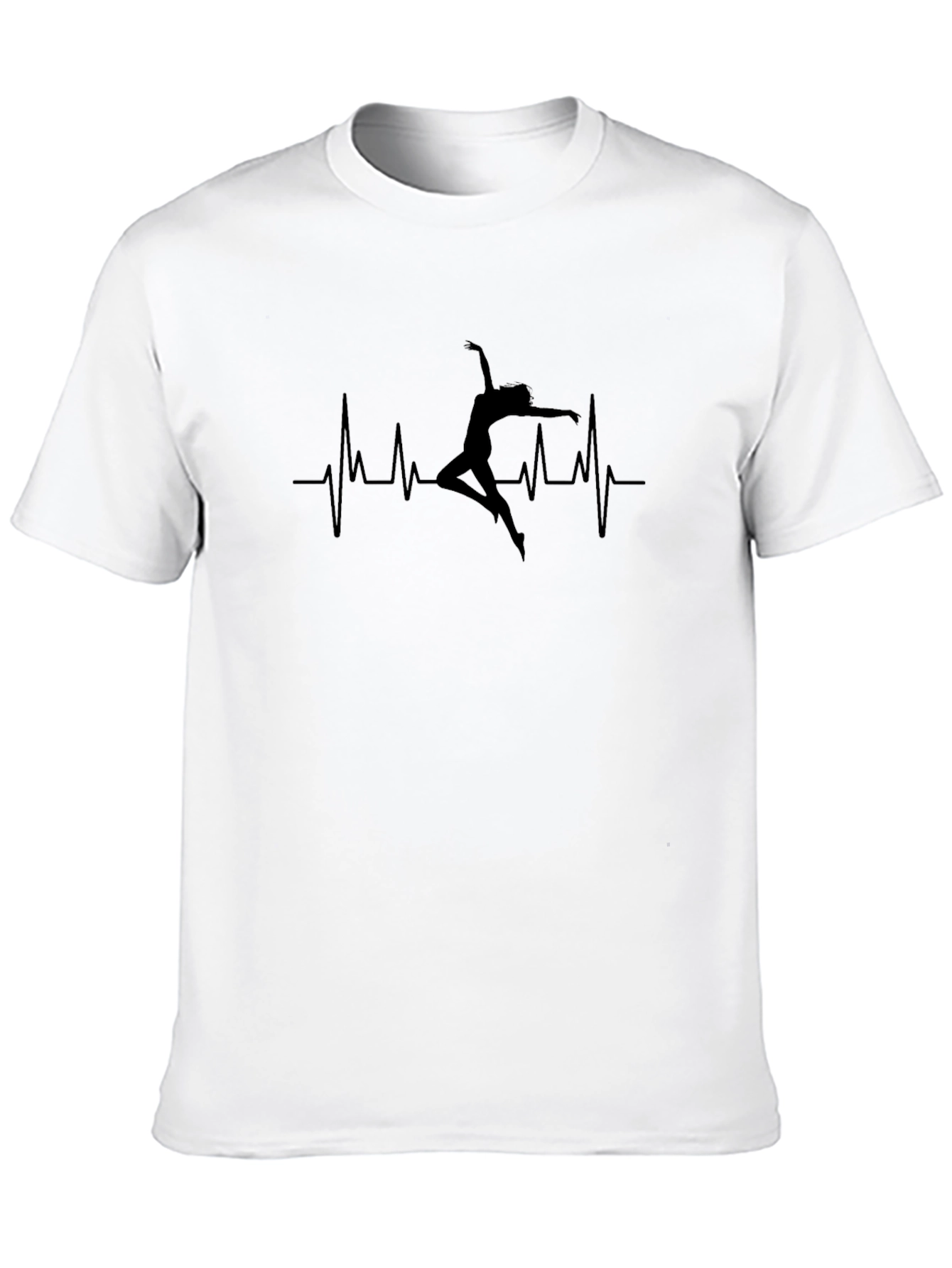 Black Heartbeat Dance T-Shirt - Black, Casual view 10