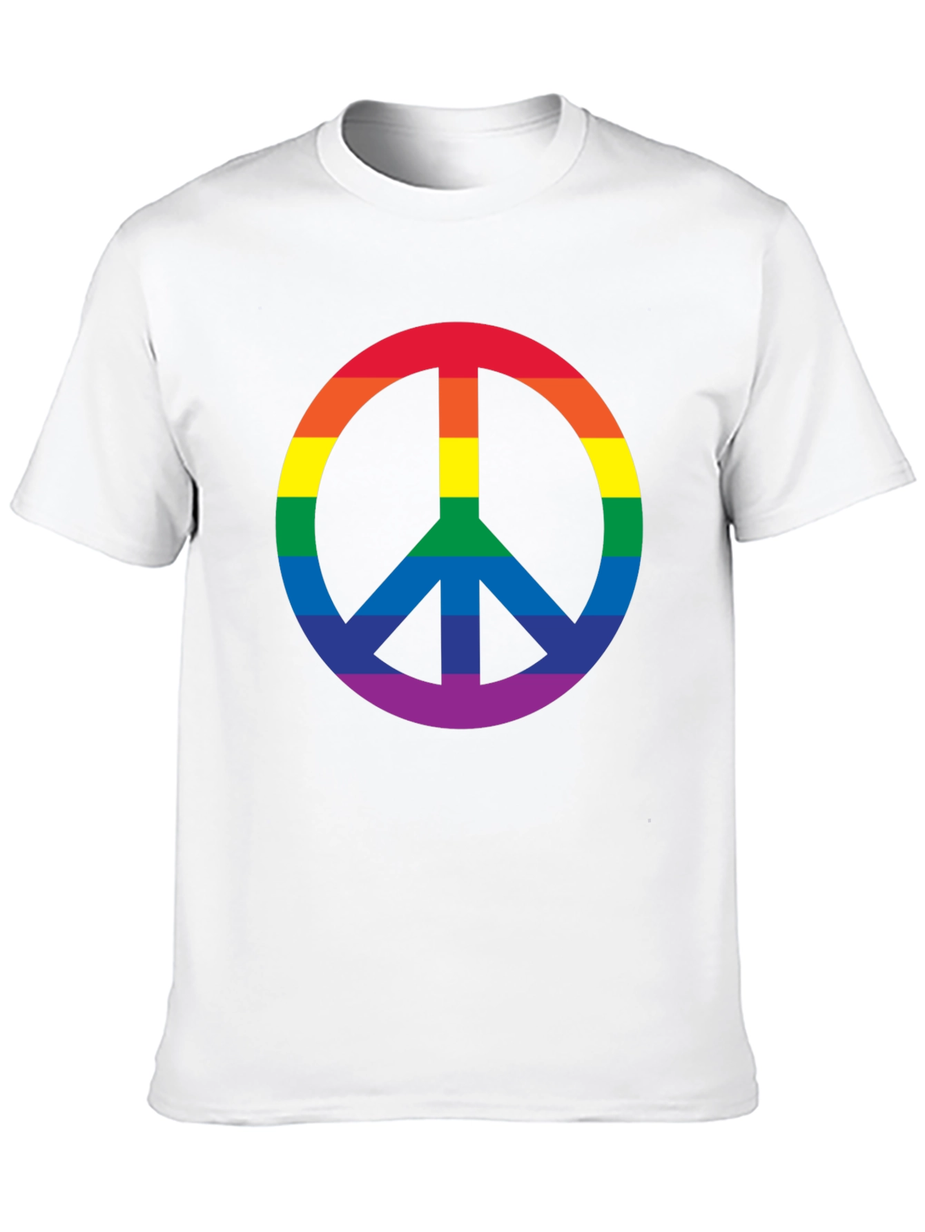 Black Rainbow Peace Sign Black T-Shirt view 10