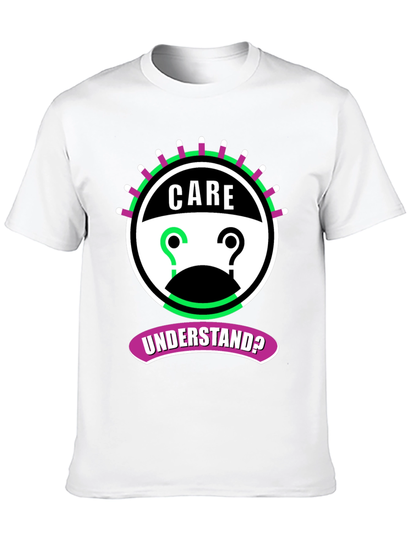 Black Care Understand? Graphic Tee - Black Cotton T-Shirt view 10