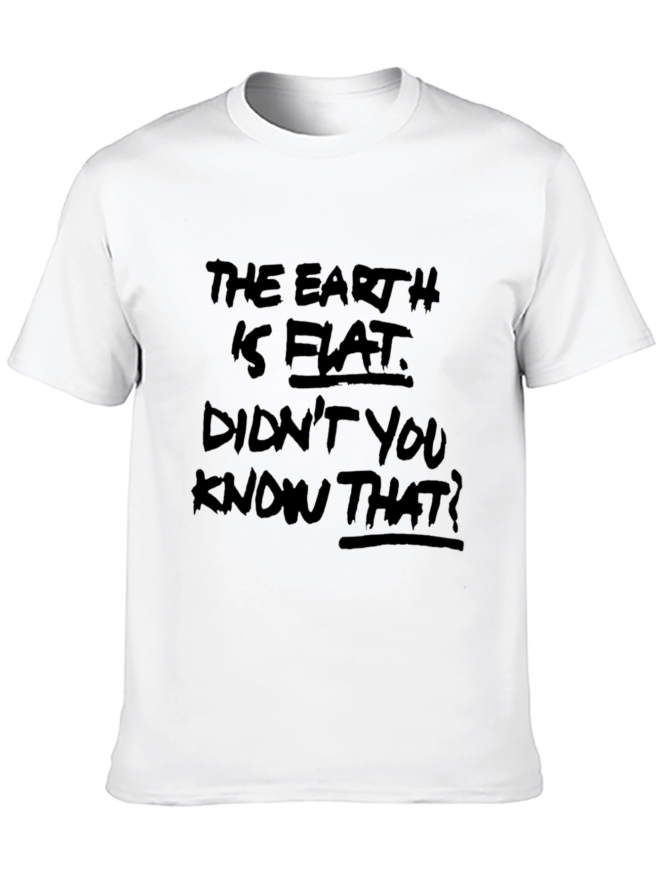 Black Flat Earth Graphic Tee - Conspiracy Theory T-Shirt view 10