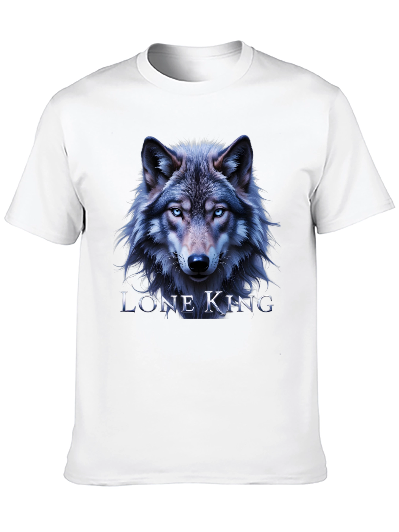 Black Lone King Wolf Graphic T-Shirt - Black view 10
