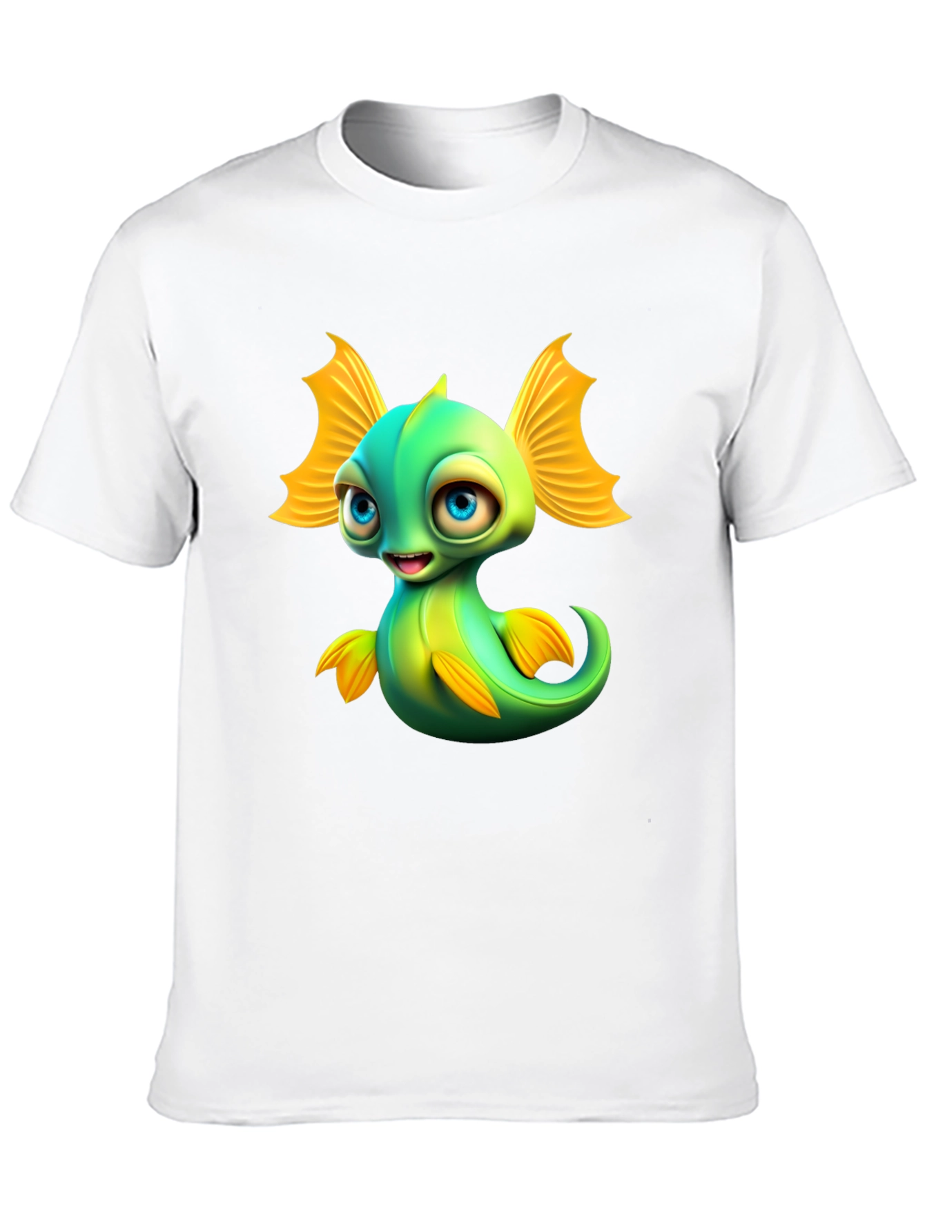 Black Cute Cartoon Fish Graphic T-Shirt - Fun & Unique Design view 10