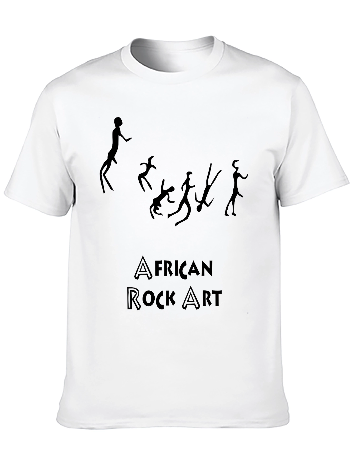 Black African Rock Art Graphic T-Shirt view 10