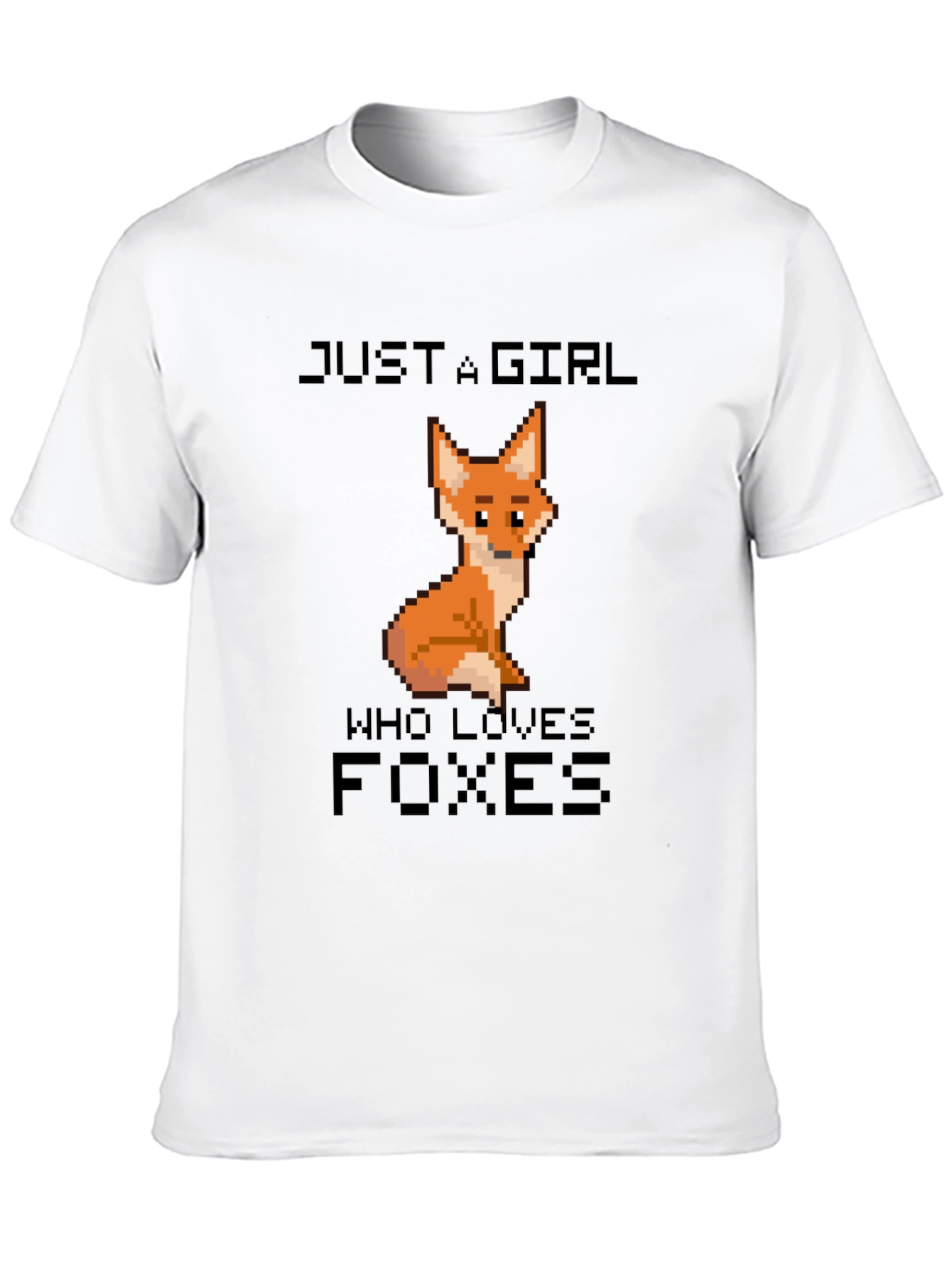 Black Just A Girl Who Loves Foxes T-Shirt view 10