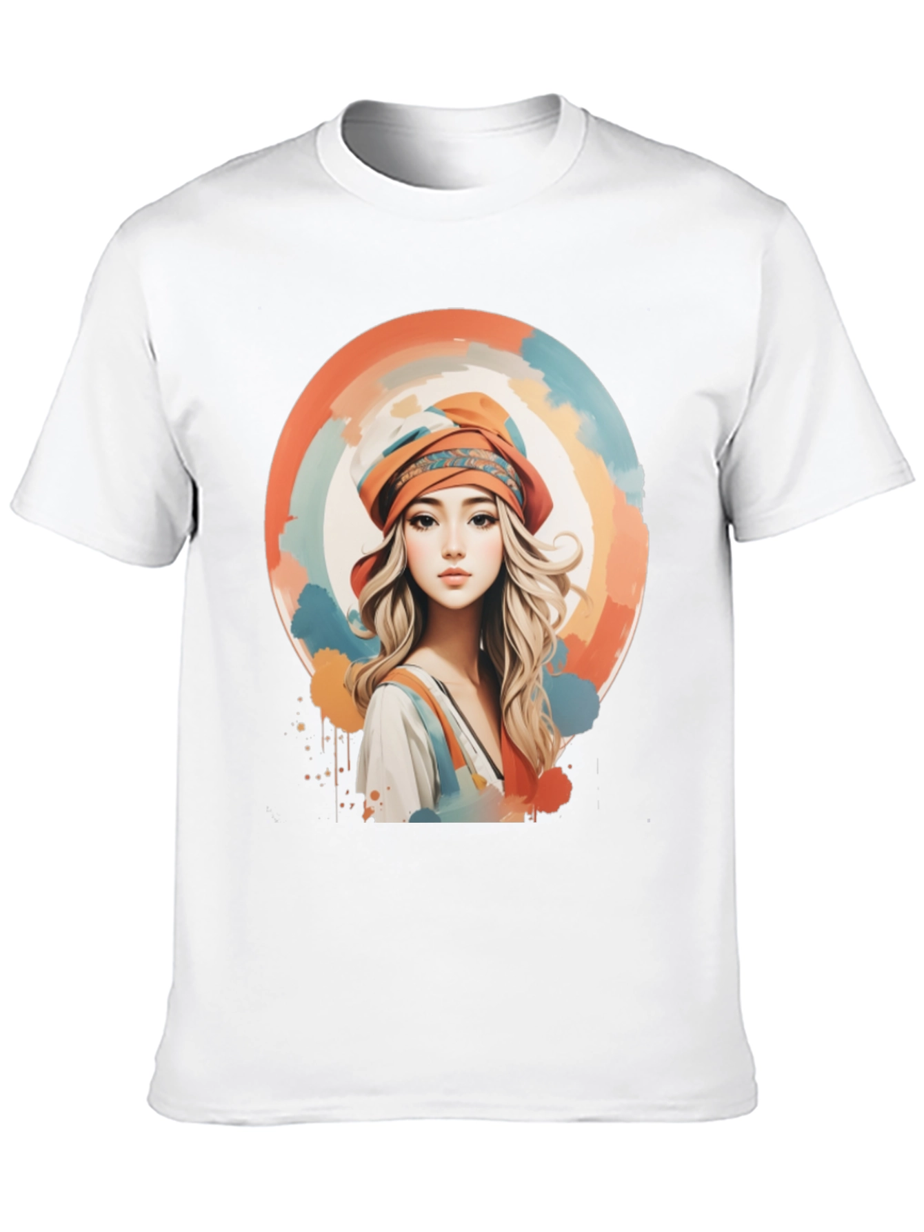 Black Woman Portrait Graphic Tee - Artistic Watercolor Design view 10