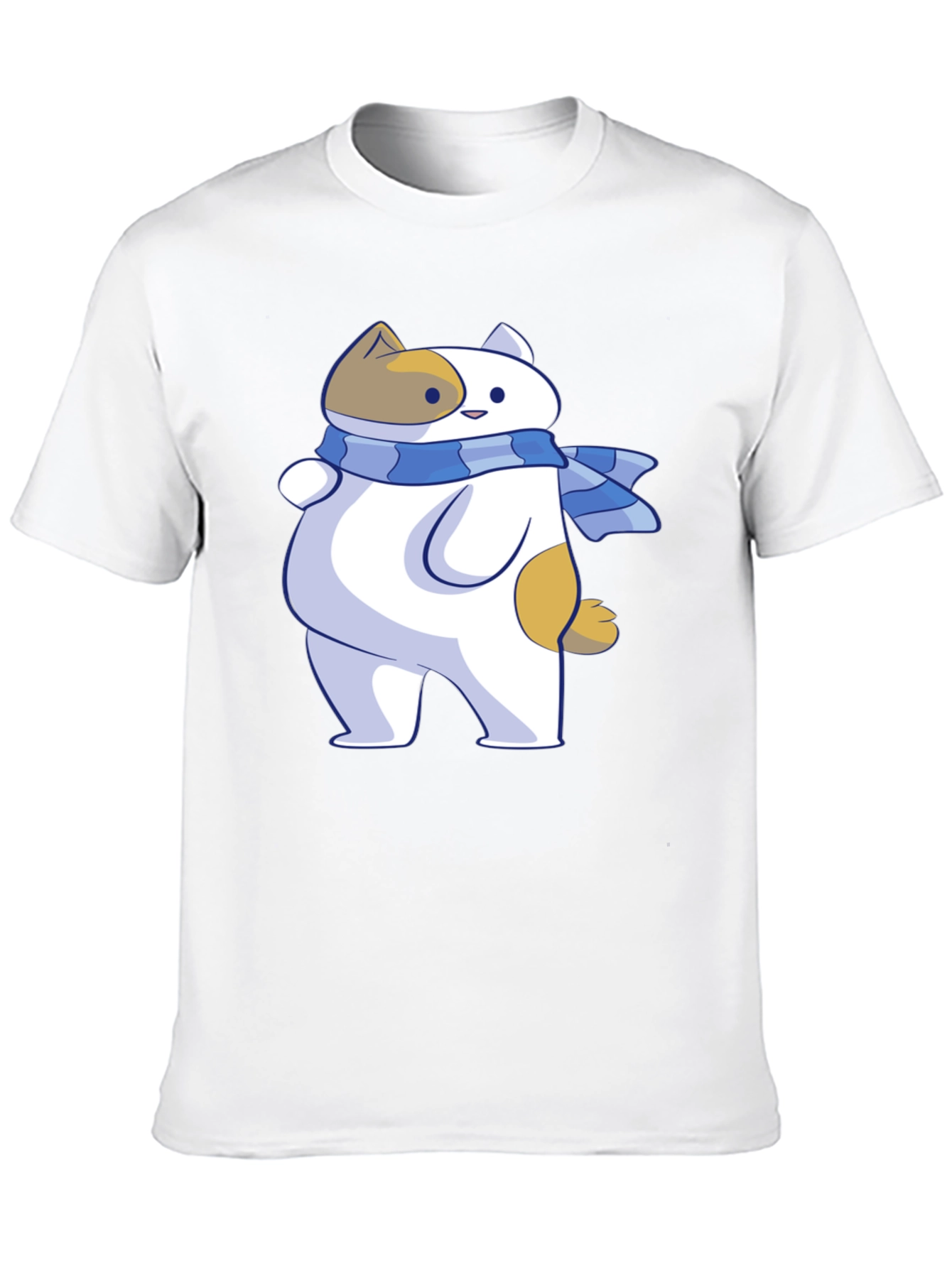 Black Cartoon Cat T-Shirt - Unisex Black Tee view 10