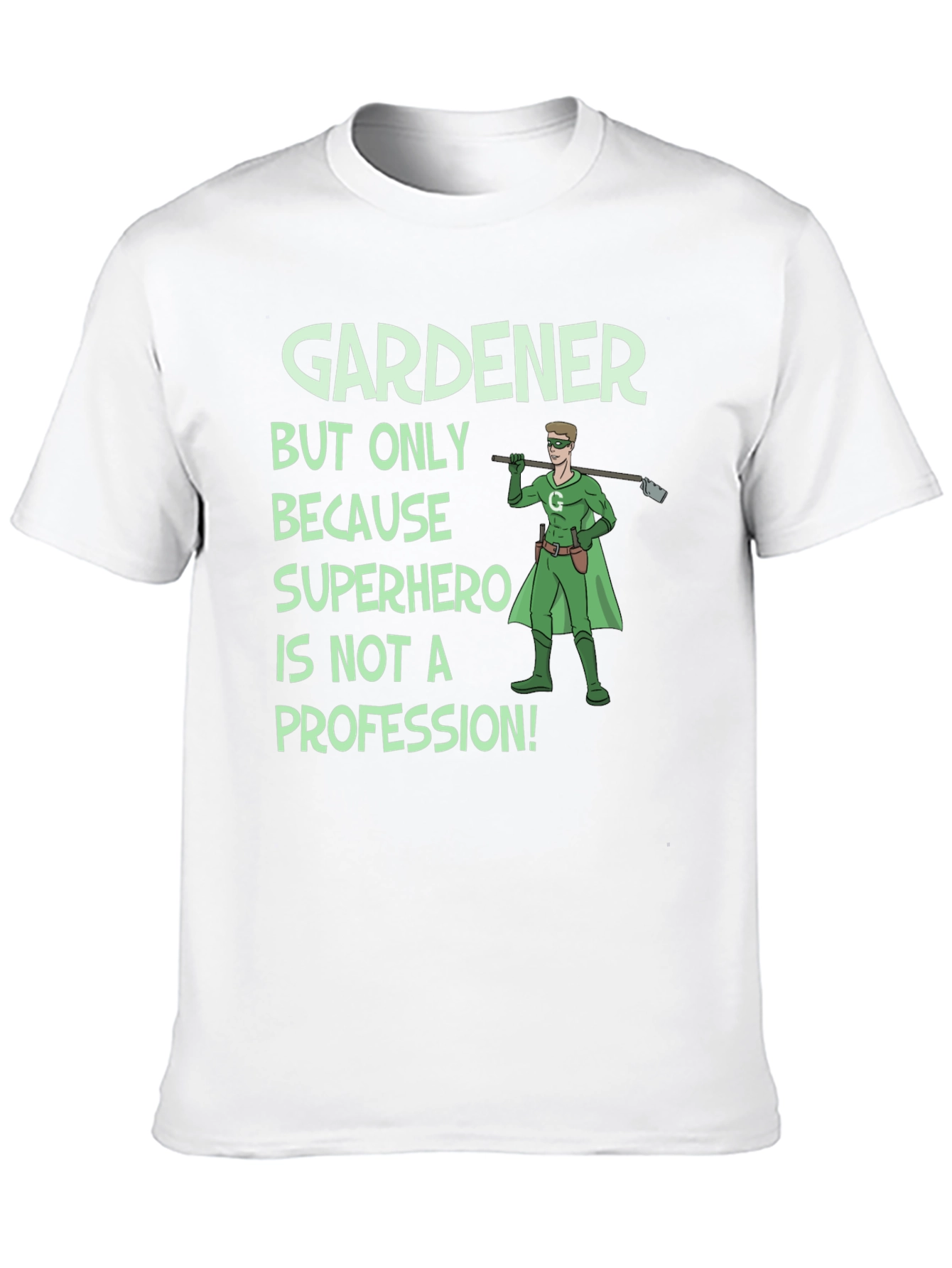 Black Gardener Superhero T-Shirt view 10