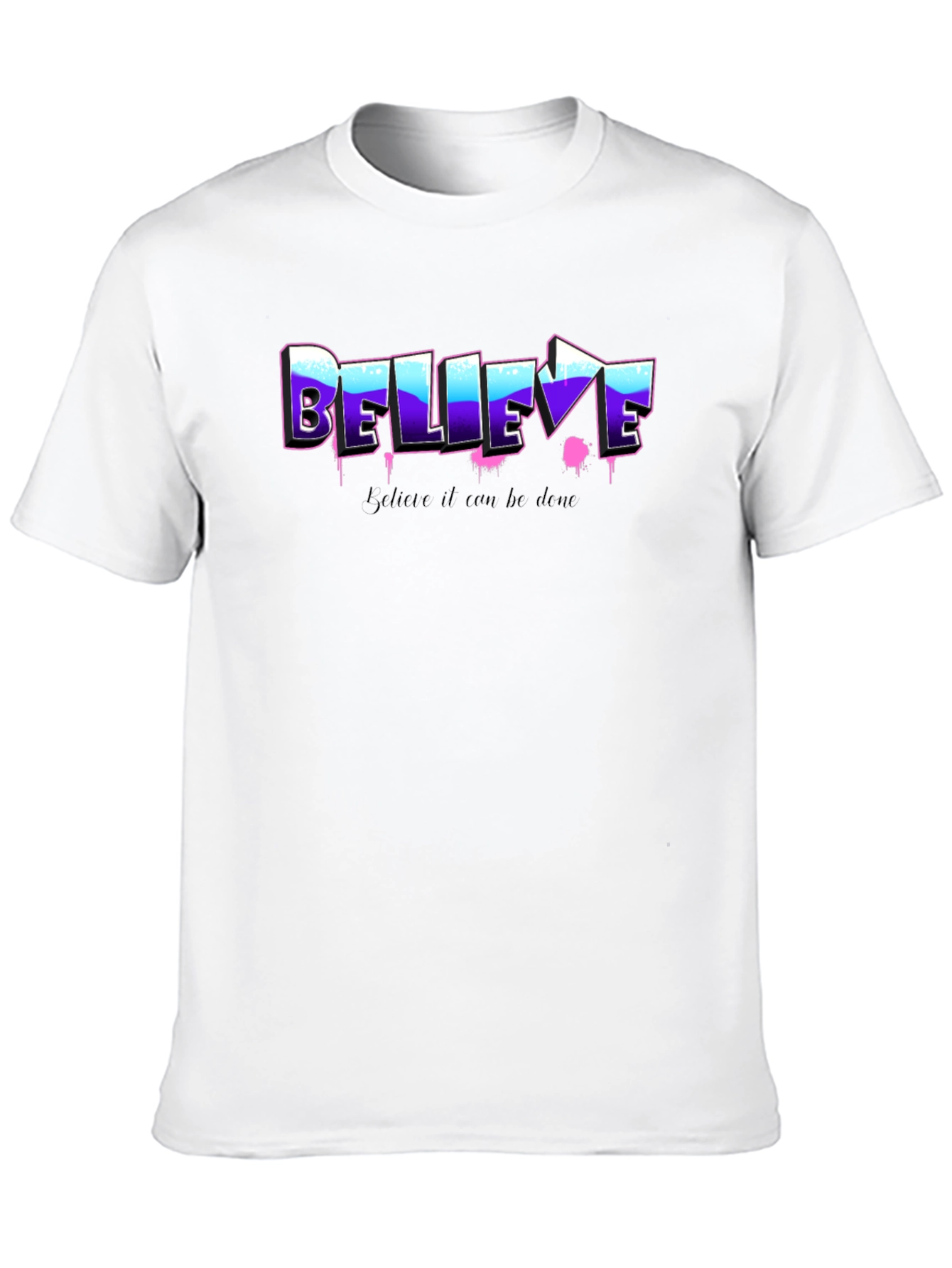 Black Believe Graphic Tee - Motivational Shirt view 10