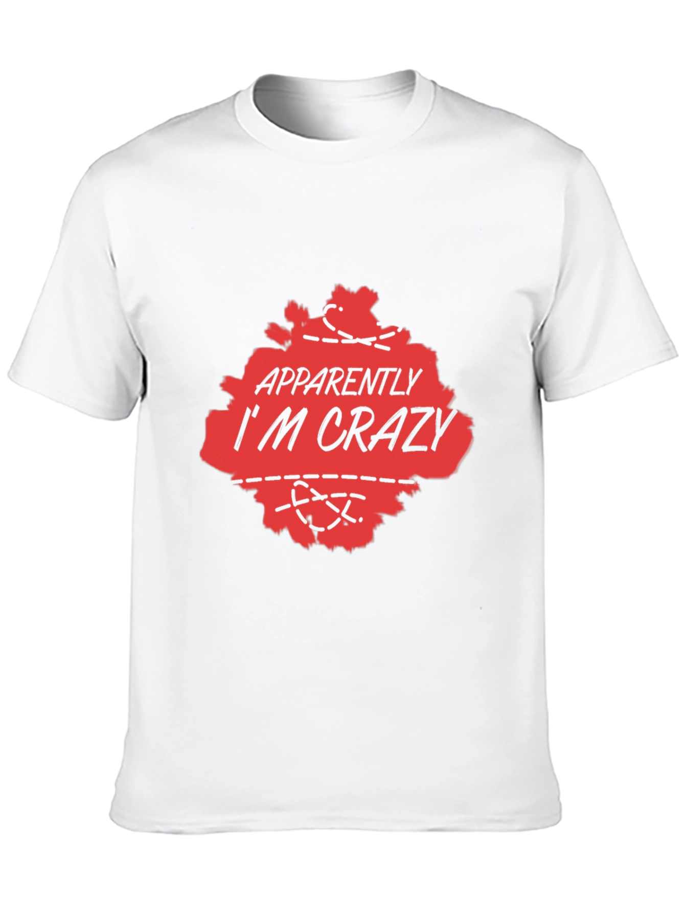 Black Apparently I'm Crazy T-Shirt - Funny Graphic Tee view 10