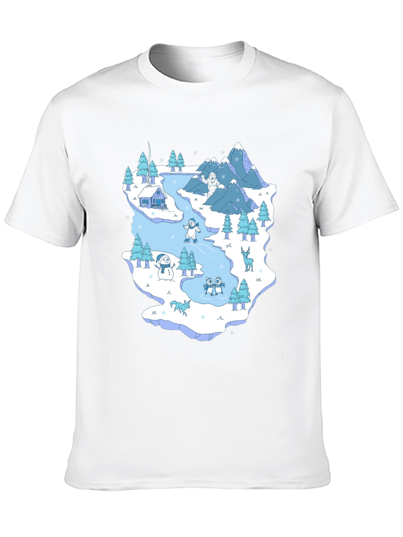 Black Winter Wonderland Graphic T-Shirt view 10