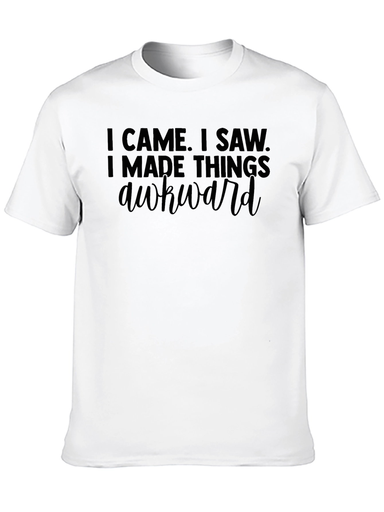 Black Awkward Humor Graphic Tee view 10