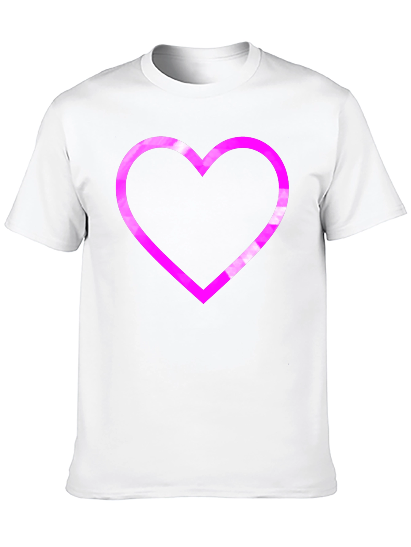 Black Heart Outline Graphic T-Shirt - Black view 10