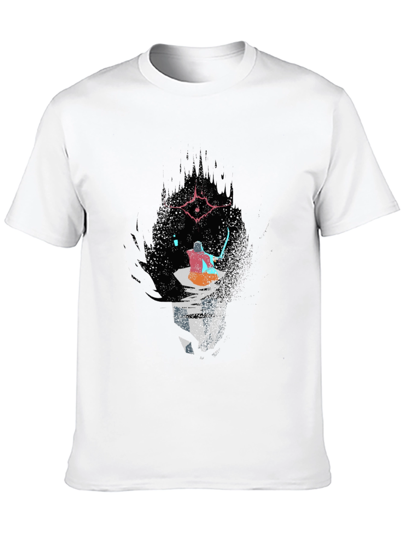 Black Dark Souls Inspired Graphic Tee - Black Cotton view 10
