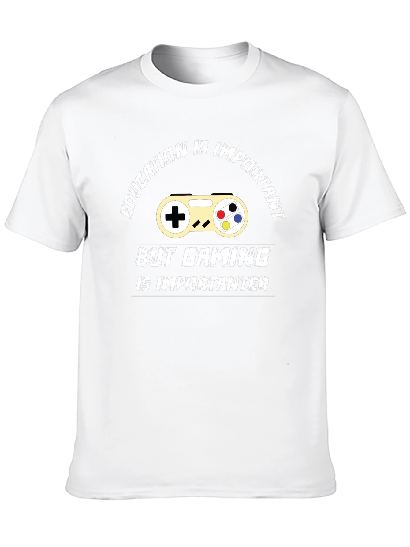 Black Gaming is Importanter T-Shirt - Black Cotton Tee view 10