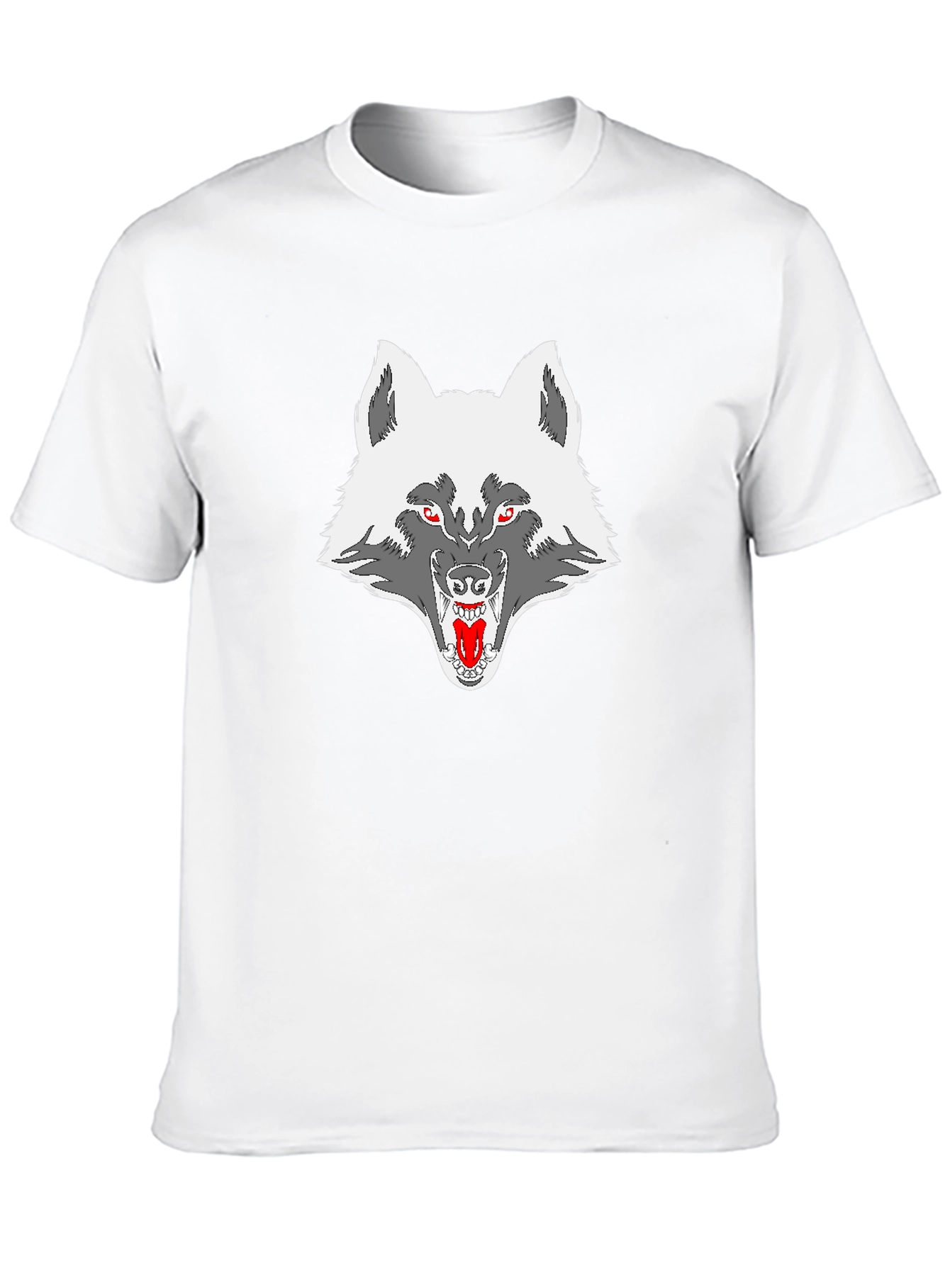 Black Wolf Graphic Print Black T-Shirt view 10