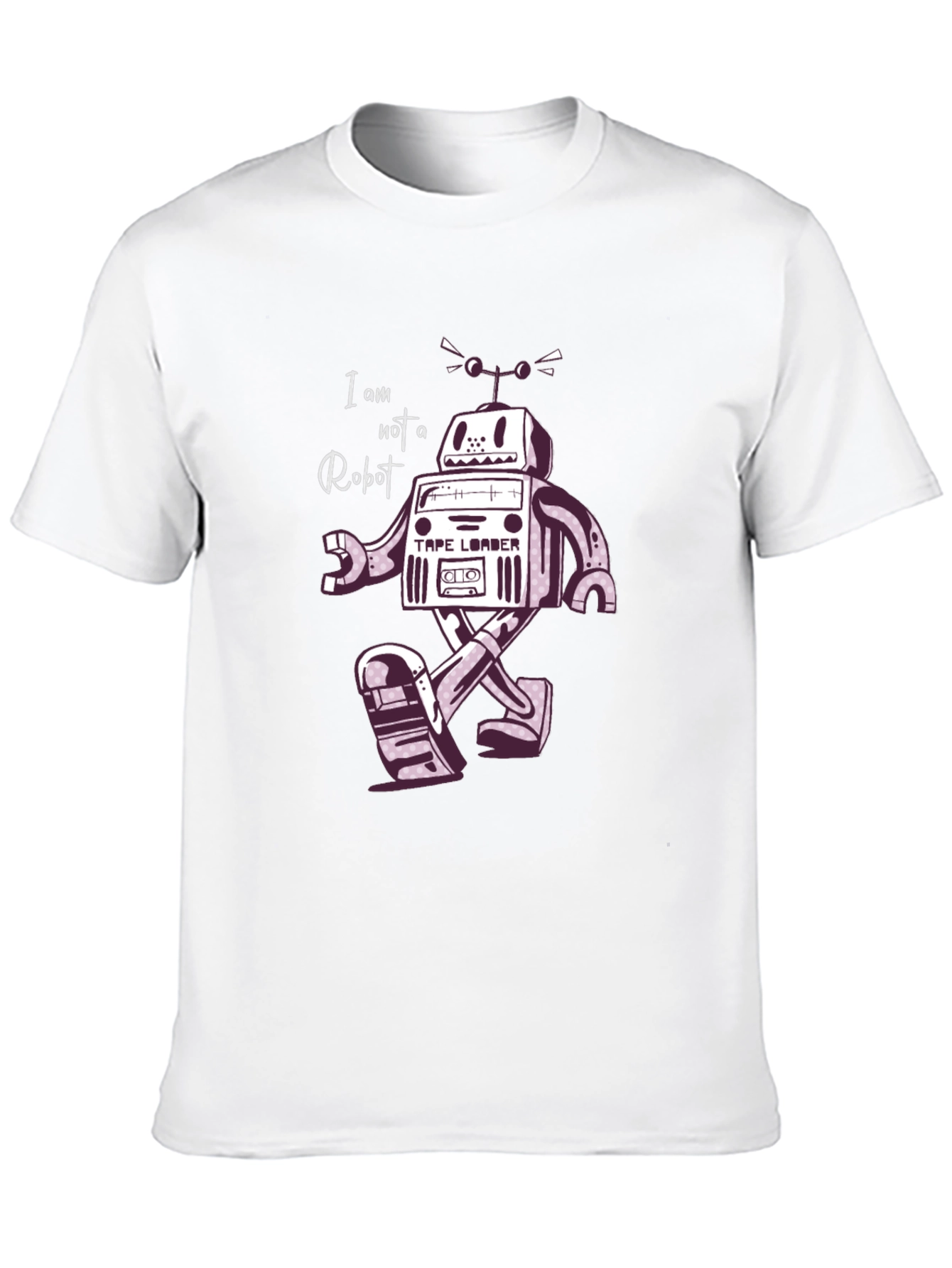 Black Retro Robot T-Shirt - I Am Not A Robot! view 10