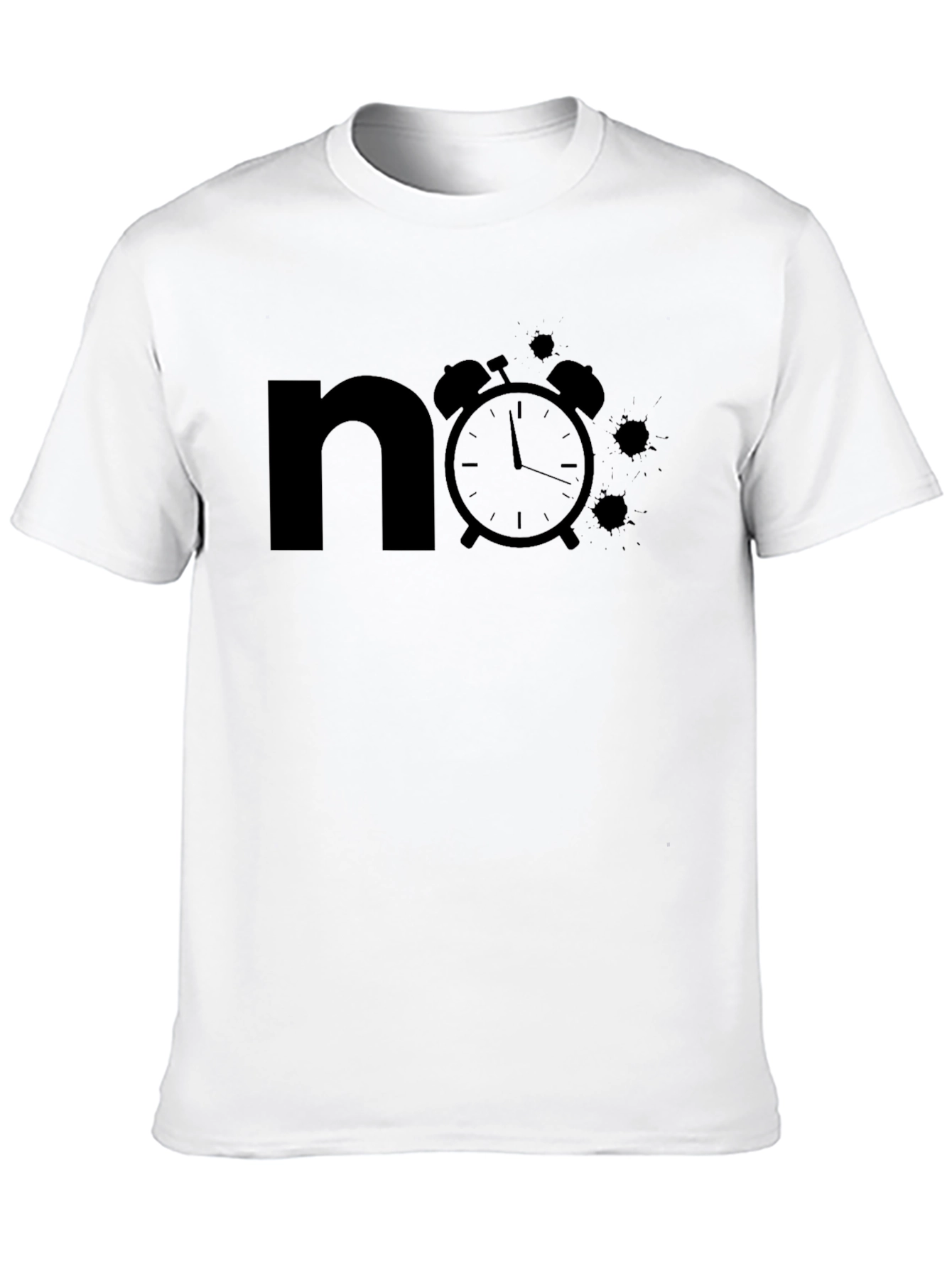 Black No Time T-Shirt - Black Graphic Tee view 10