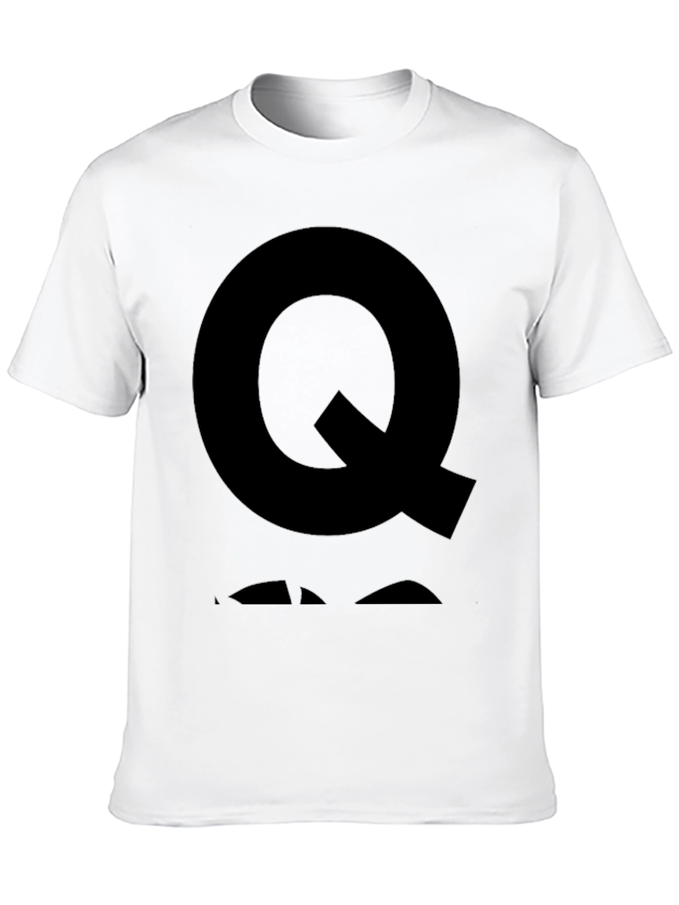 Black Bold Letter Q Graphic Tee - Stylish Casual Wear view 10