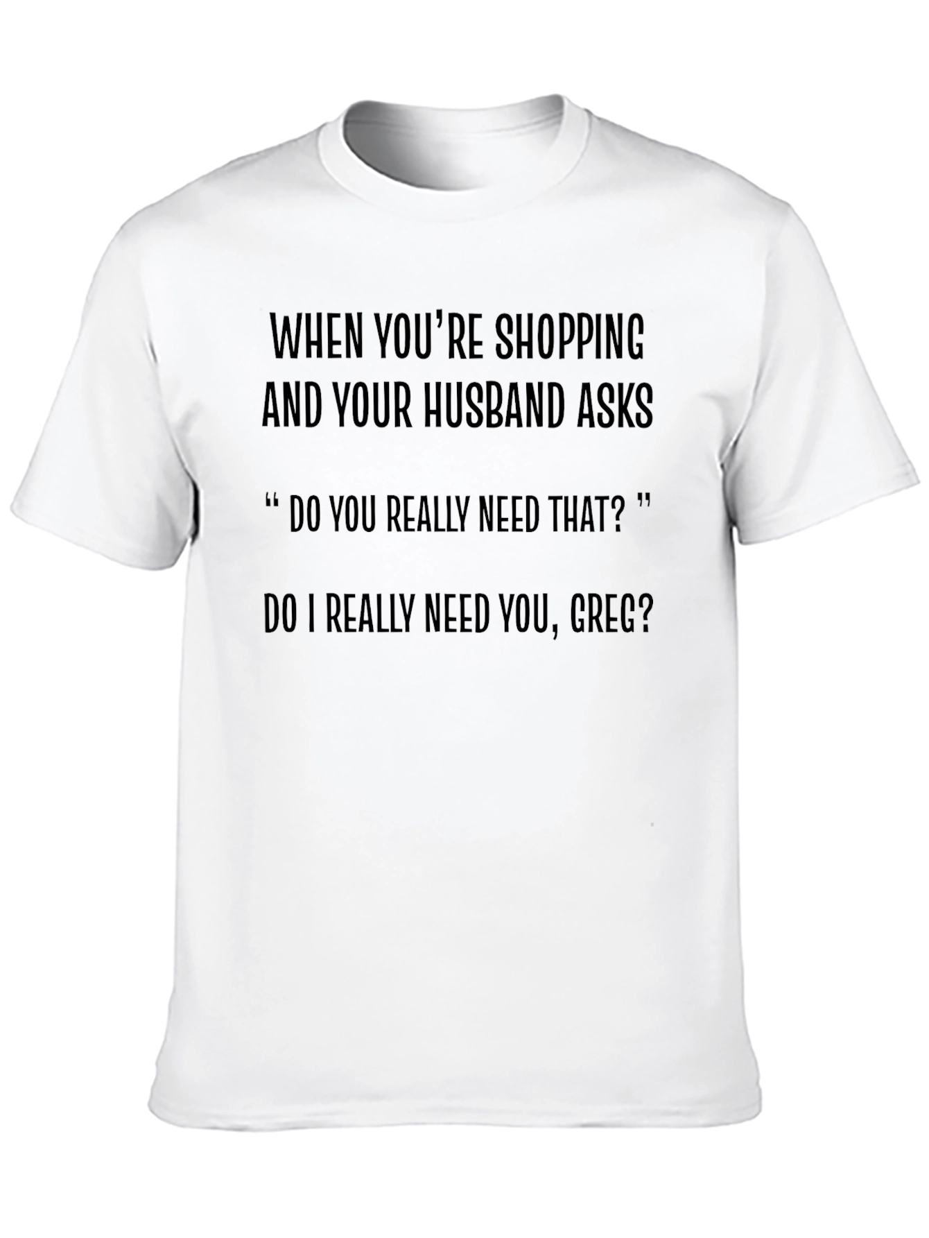 Black Funny Husband Shopping T-Shirt view 10