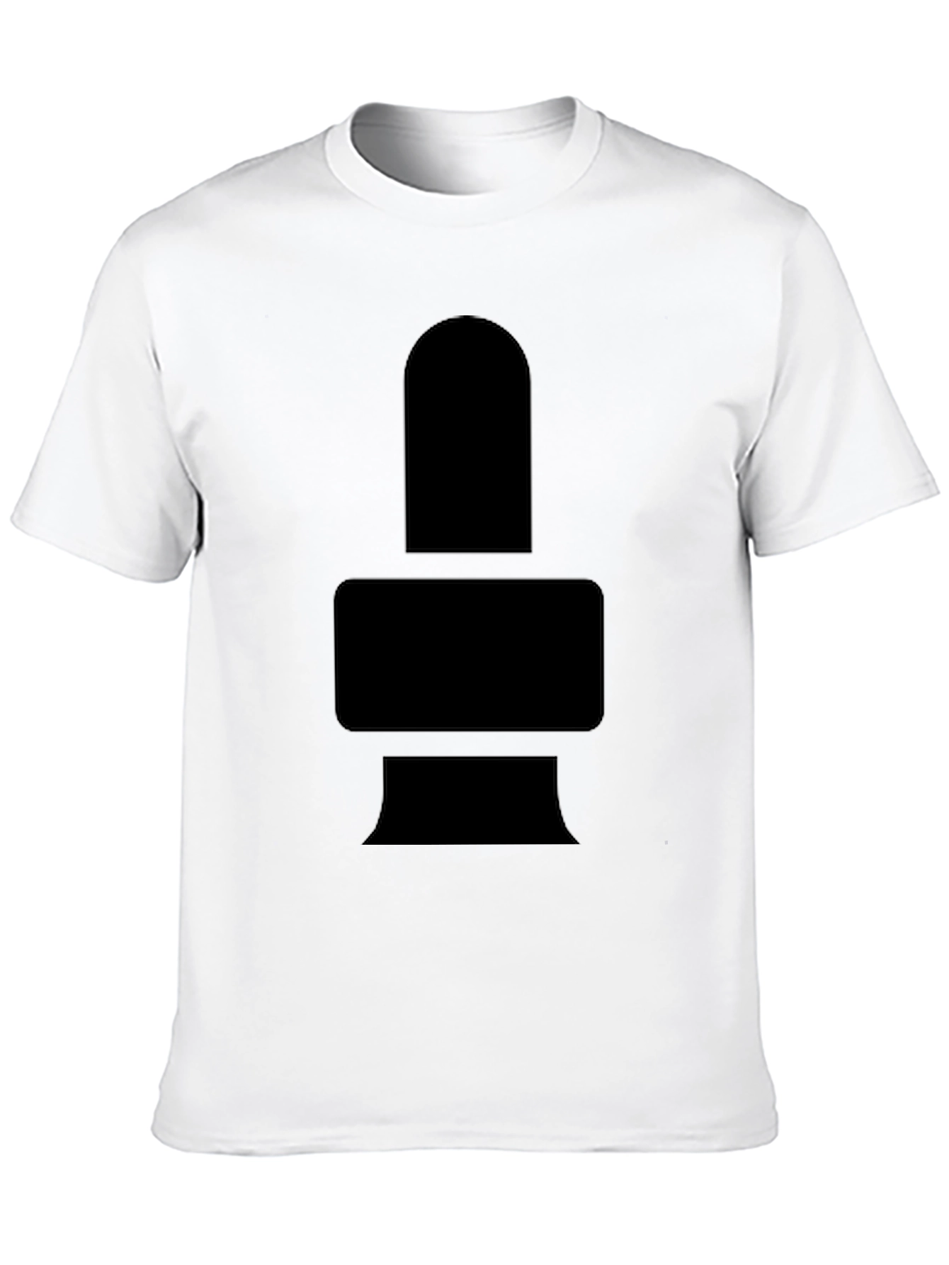 Black Minimalist Black Graphic Tee - Geometric Design view 10