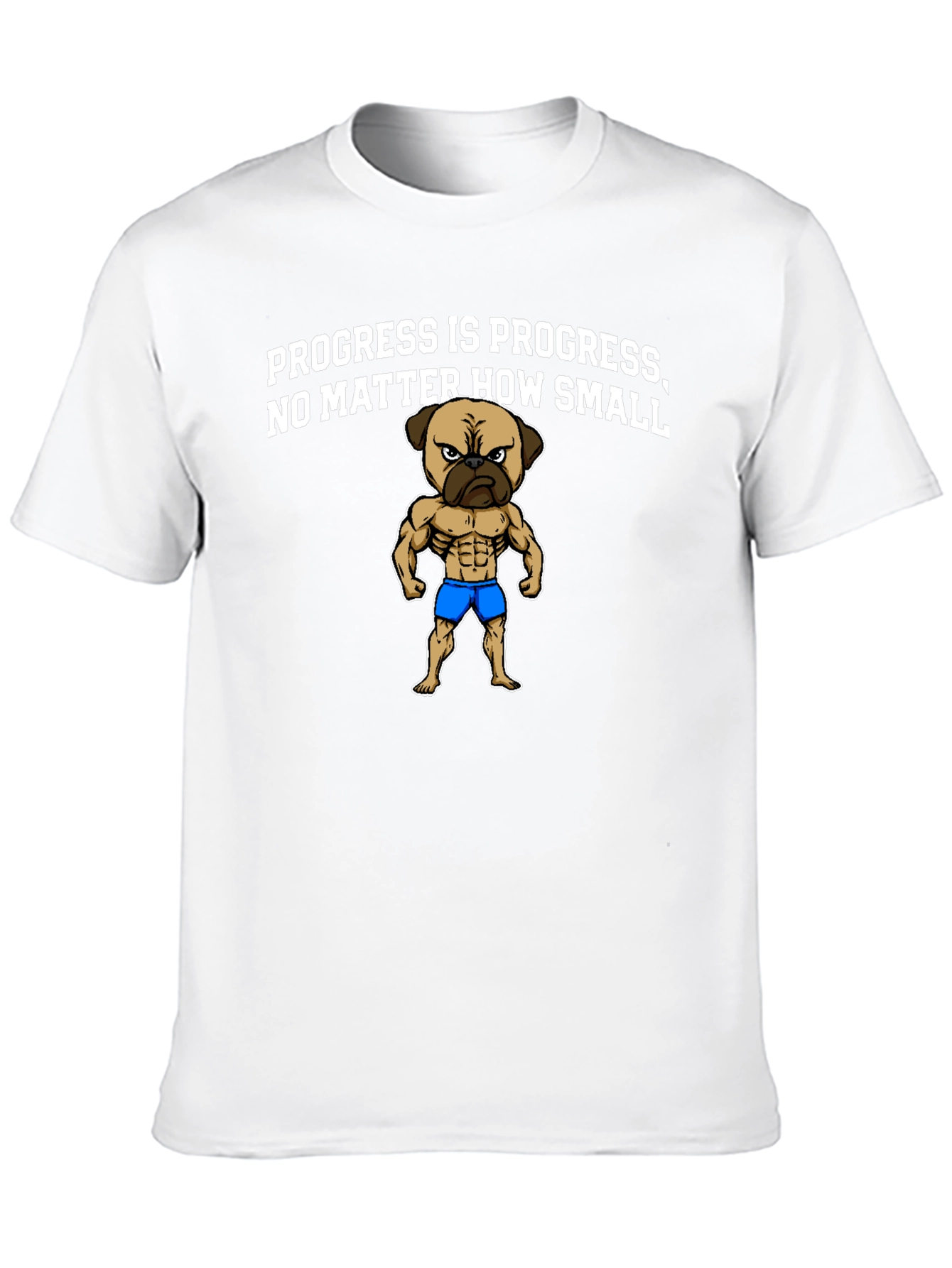 Black Progress Pug Graphic T-Shirt view 10