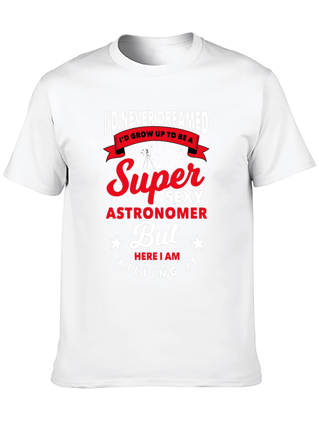 Black Super Sexy Astronomer Men's Graphic Tee view 10