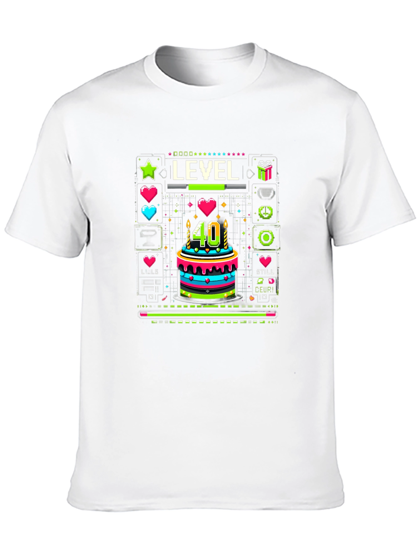 Black Level 40 Birthday Gamer T-Shirt view 10