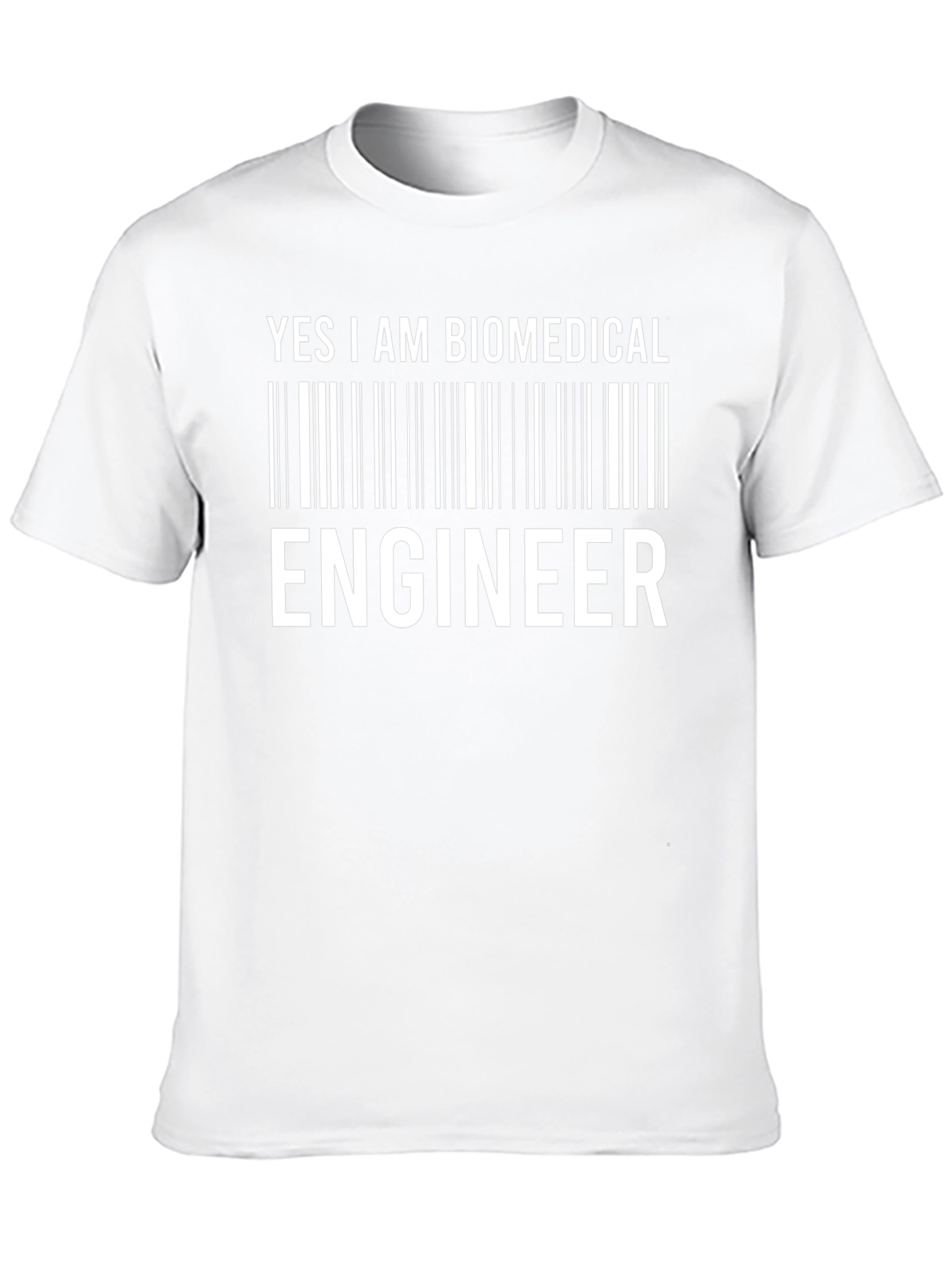 Black Biomedical Engineer Barcode T-Shirt view 10
