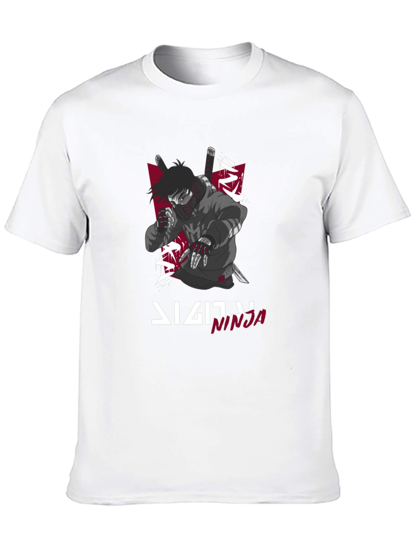 Black Digital Ninja Graphic T-Shirt | Men's Black Tee view 10