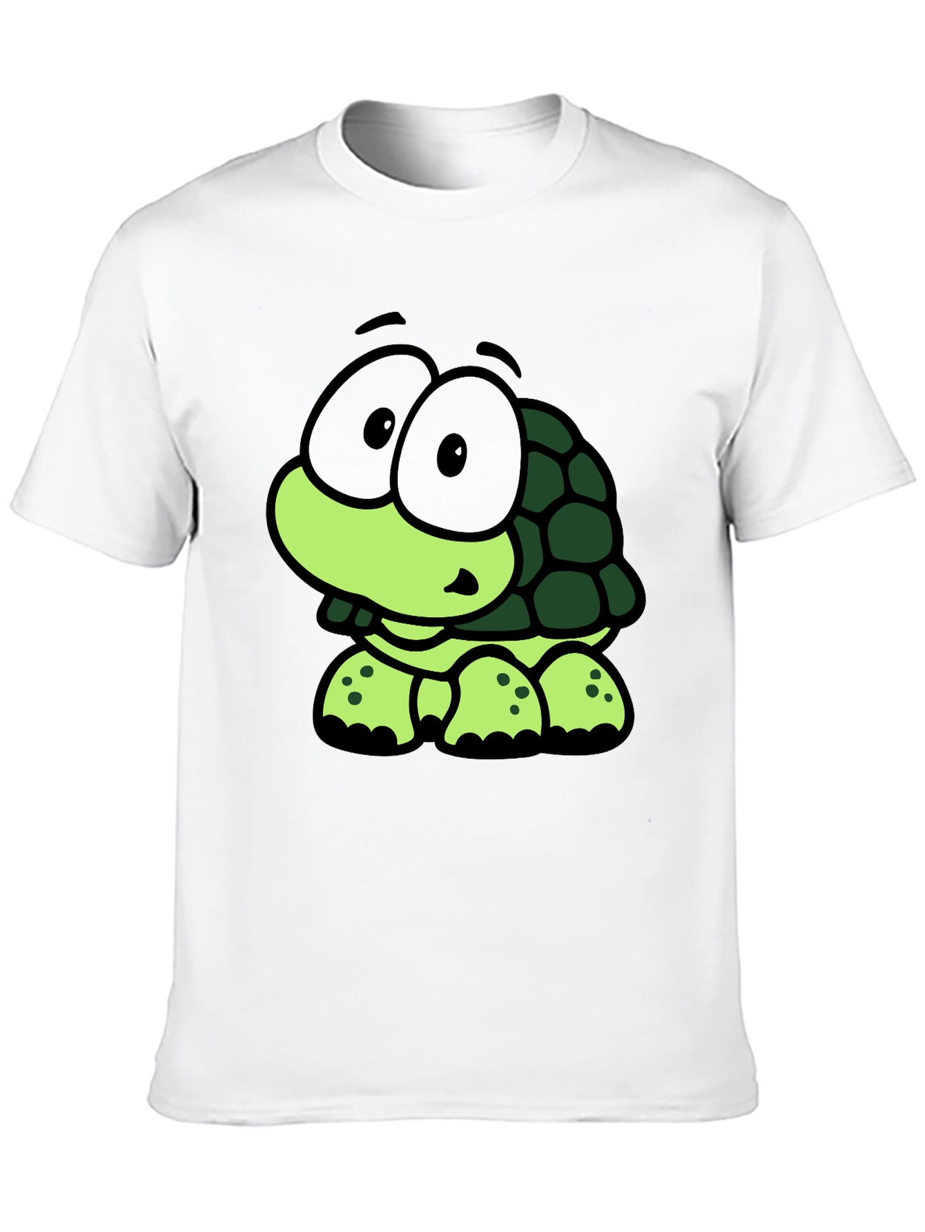 Black Cute Cartoon Turtle Graphic Black T-Shirt view 10