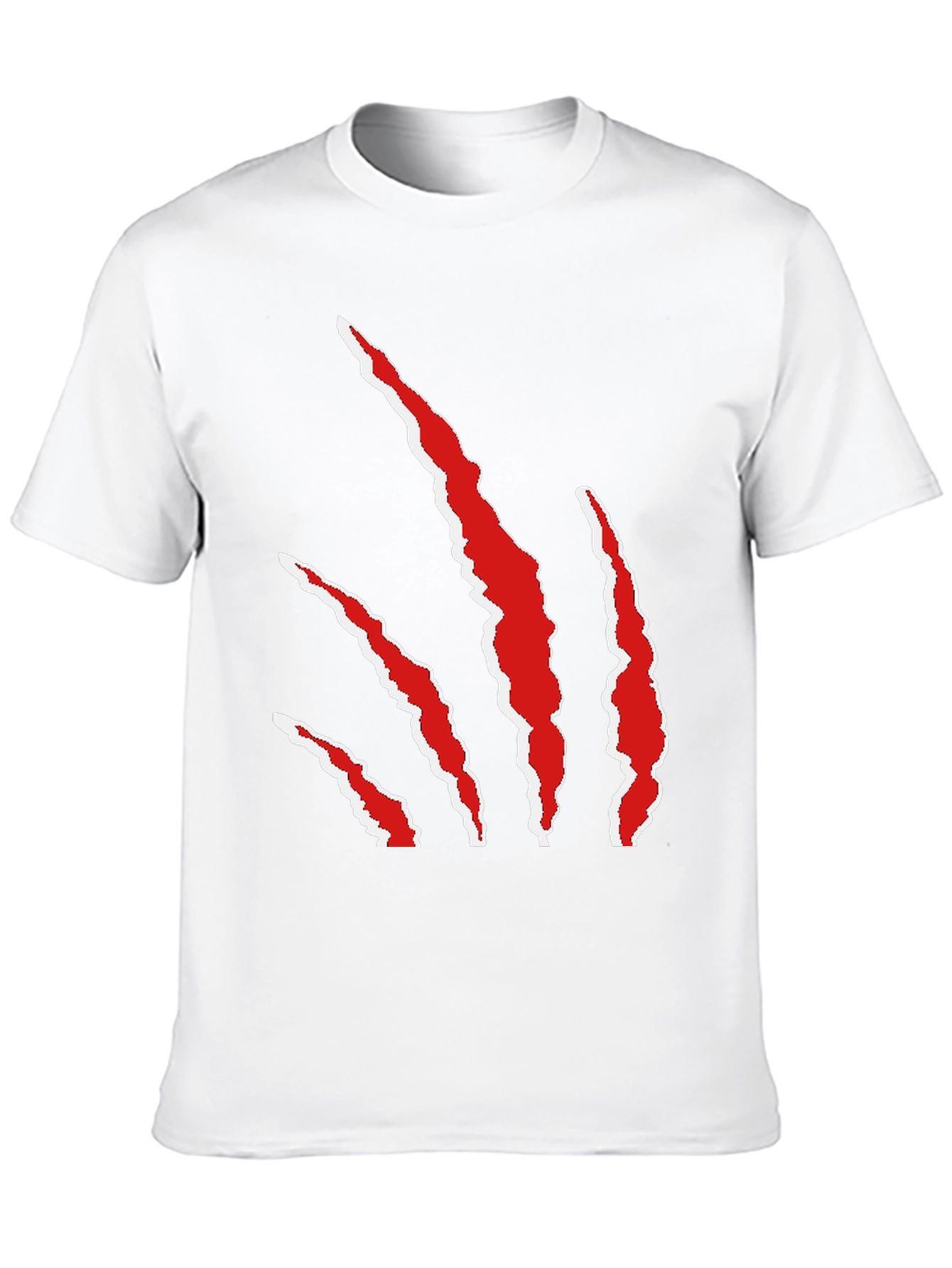 Black Claw Mark Graphic Tee - Black Casual T-Shirt view 10