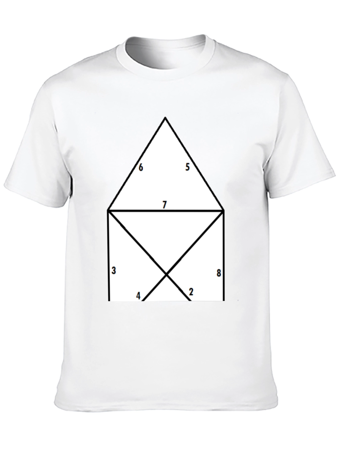 Black Geometric Numbered T-Shirt view 10