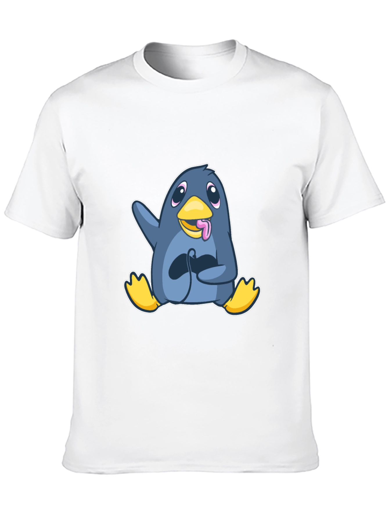 Black Gamer Penguin Black T-Shirt - Playful Cartoon Design view 10
