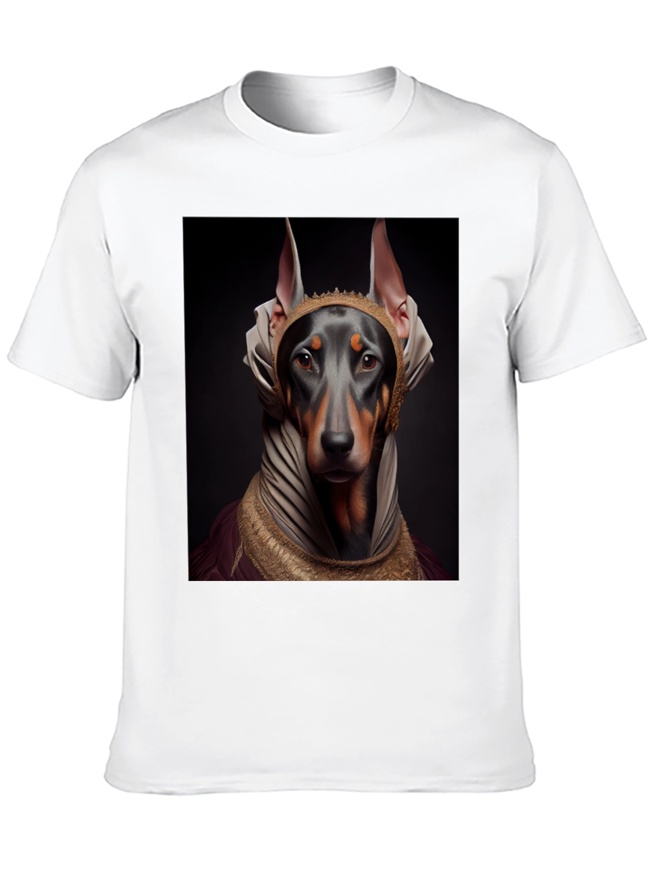 Black Doberman Dog Pharaoh Graphic Tee view 10