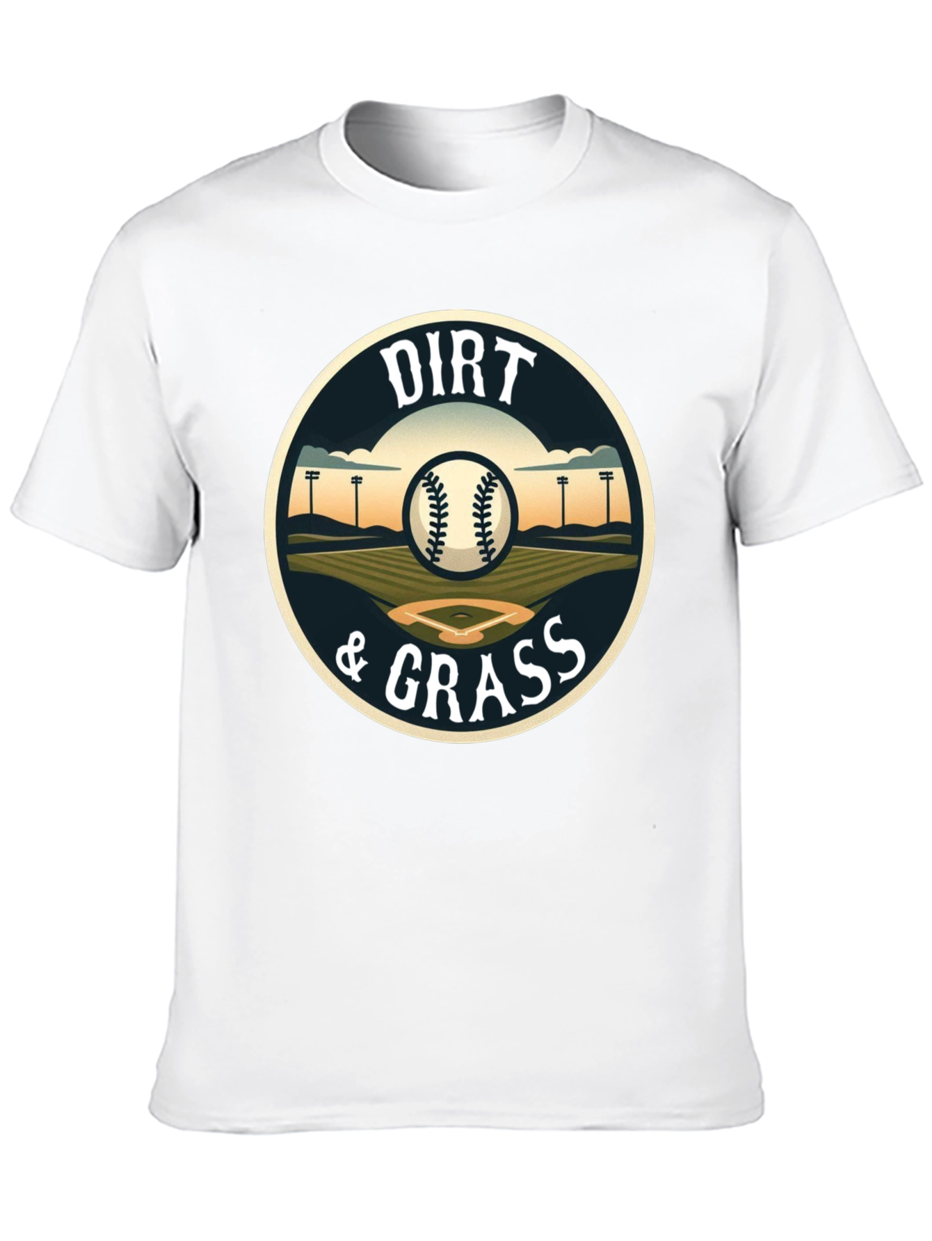 Black Dirt & Grass Baseball T-Shirt view 10