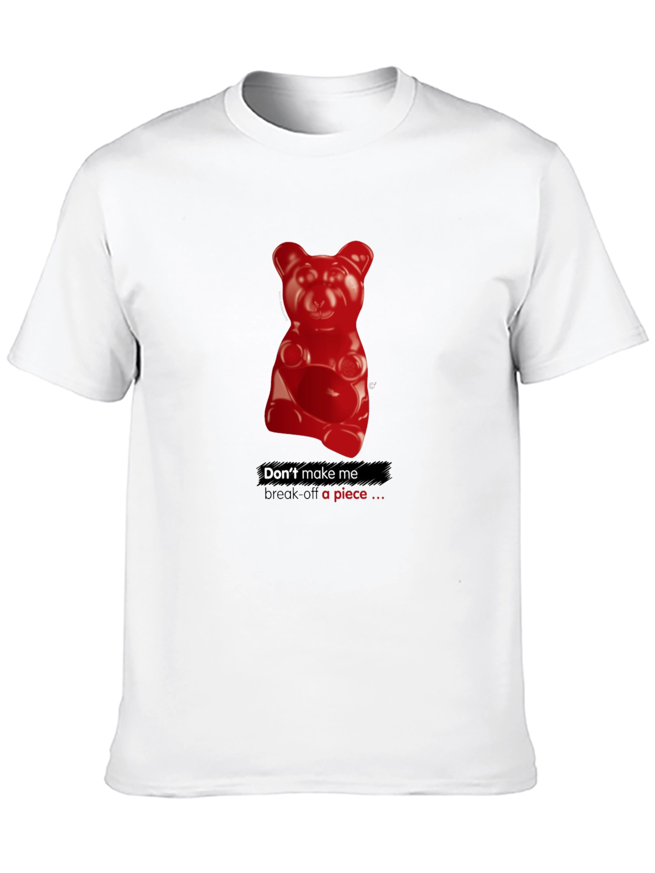 Black Gummy Bear Warning Graphic T-Shirt - Black view 10