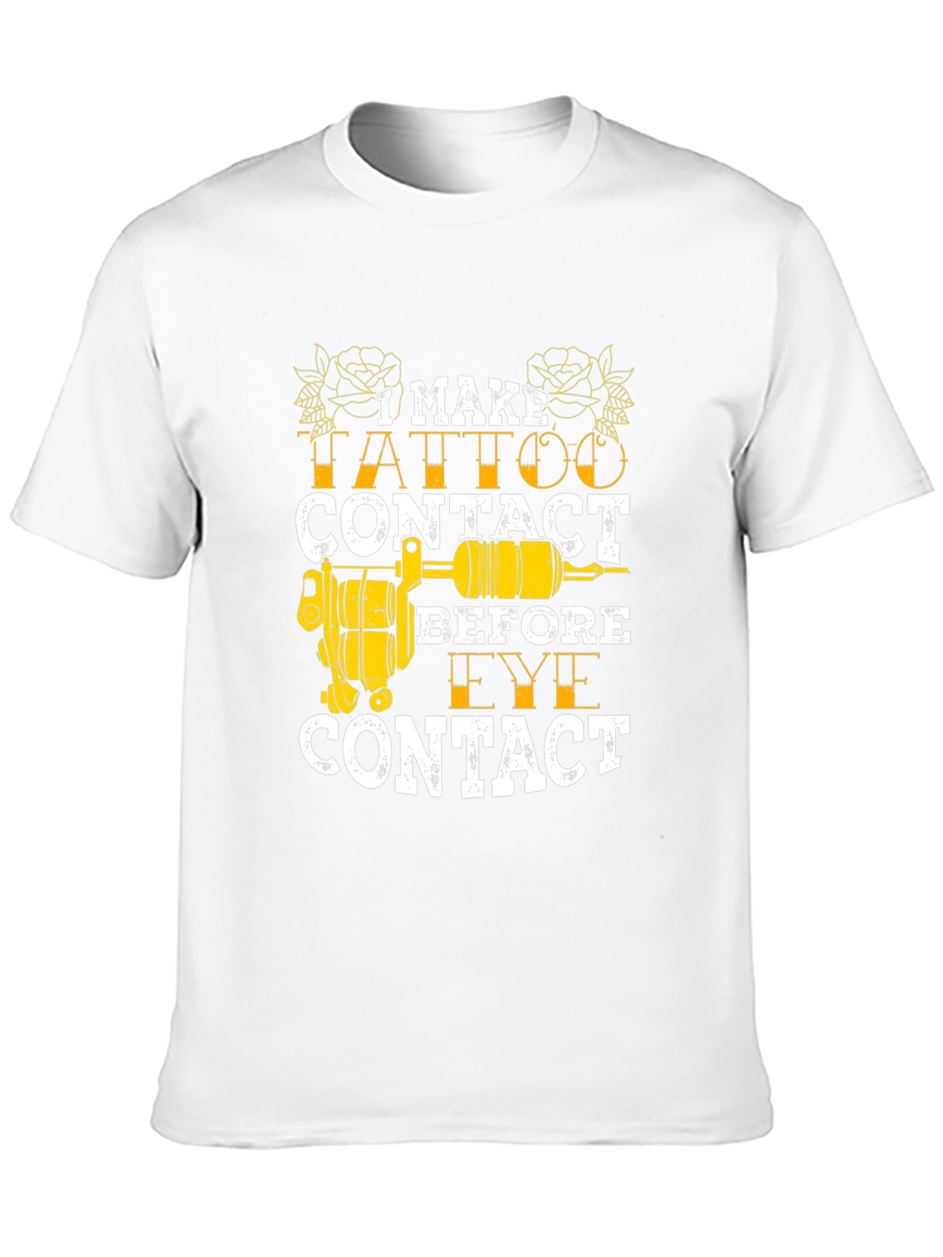 Black Tattoo Contact Black T-Shirt - Artist Humor view 10