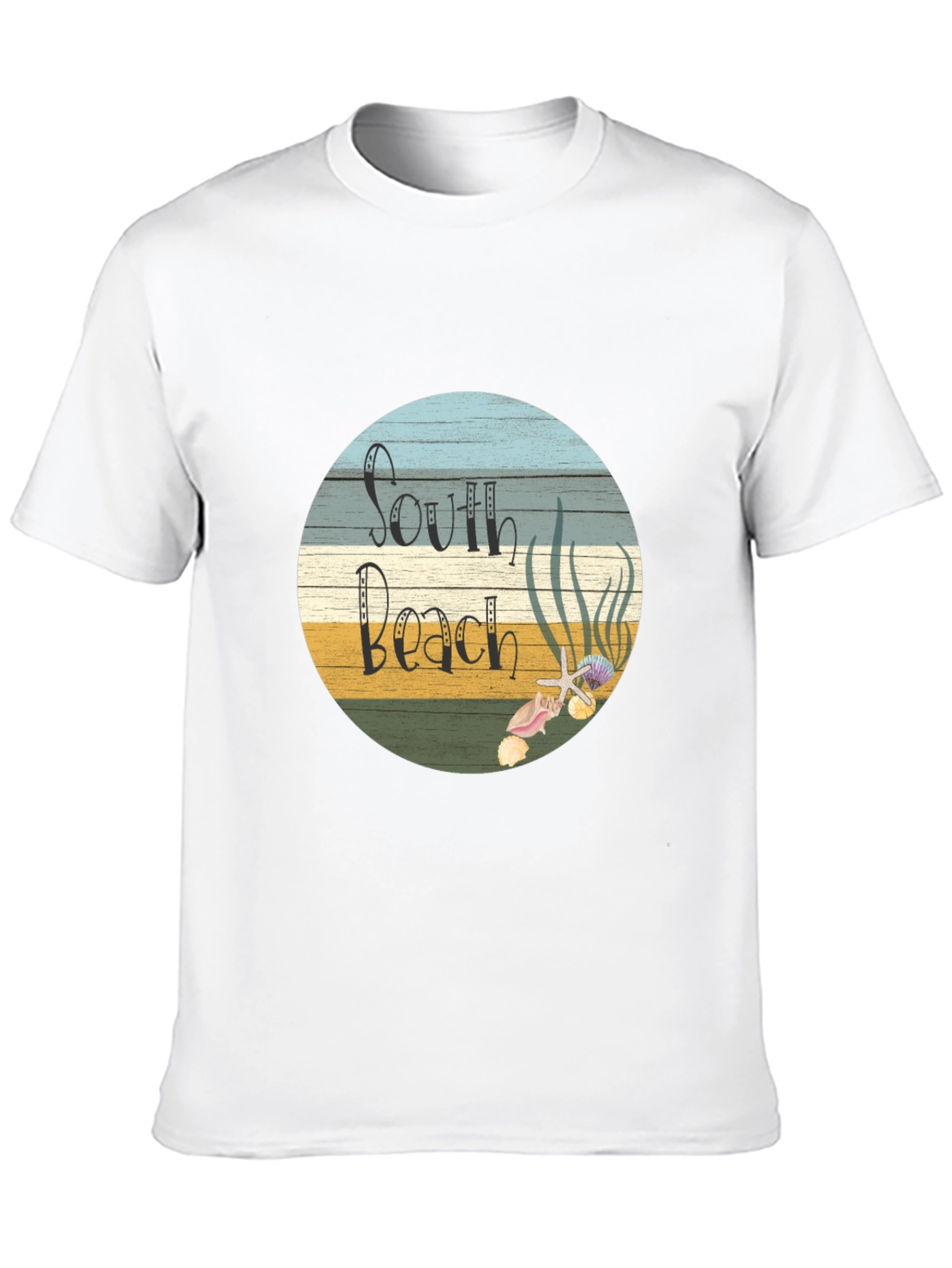 Black South Beach Graphic Tee - Unisex Black T-Shirt view 10