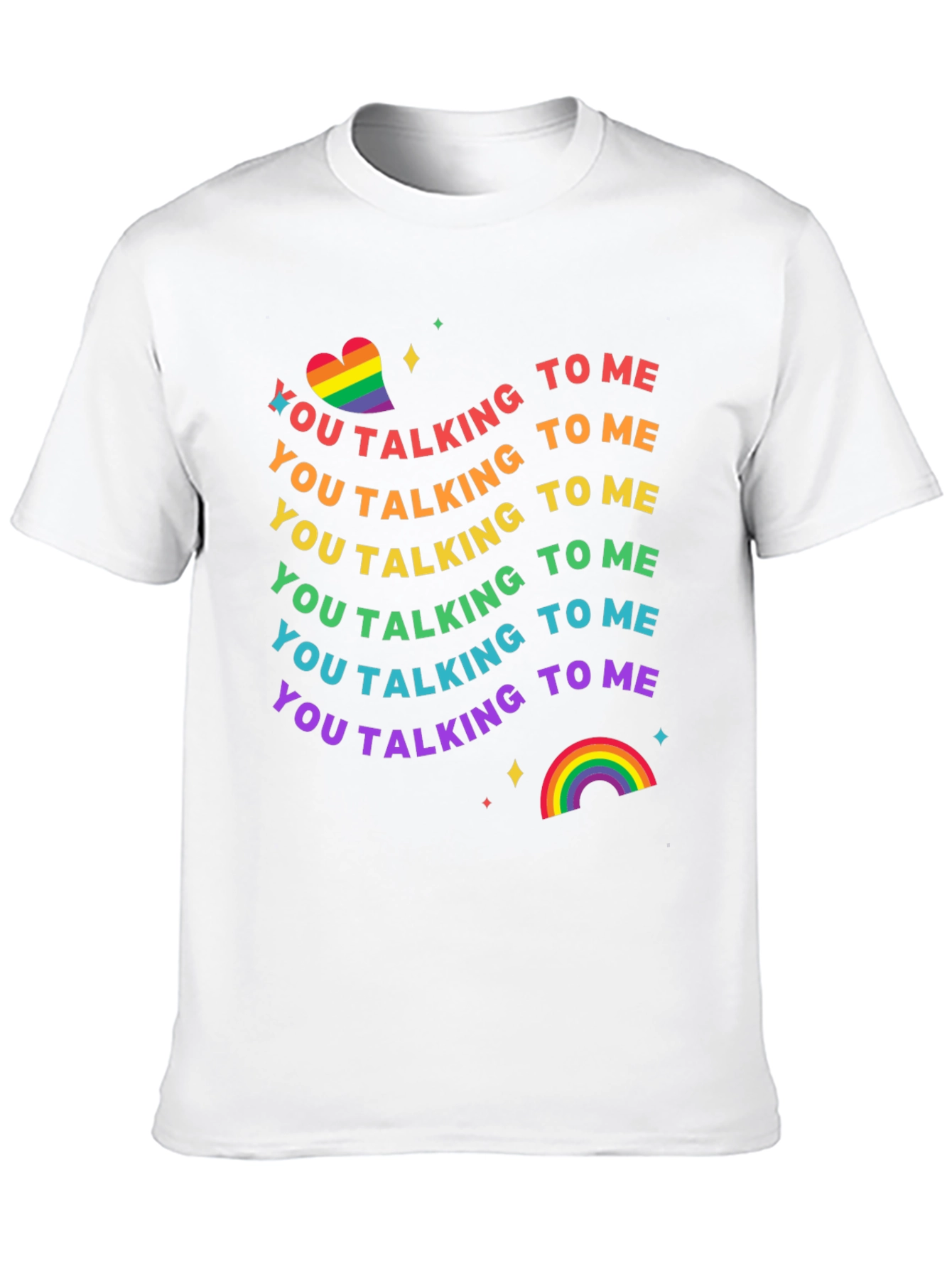 Black Rainbow Pride Talking to Me T-Shirt view 10