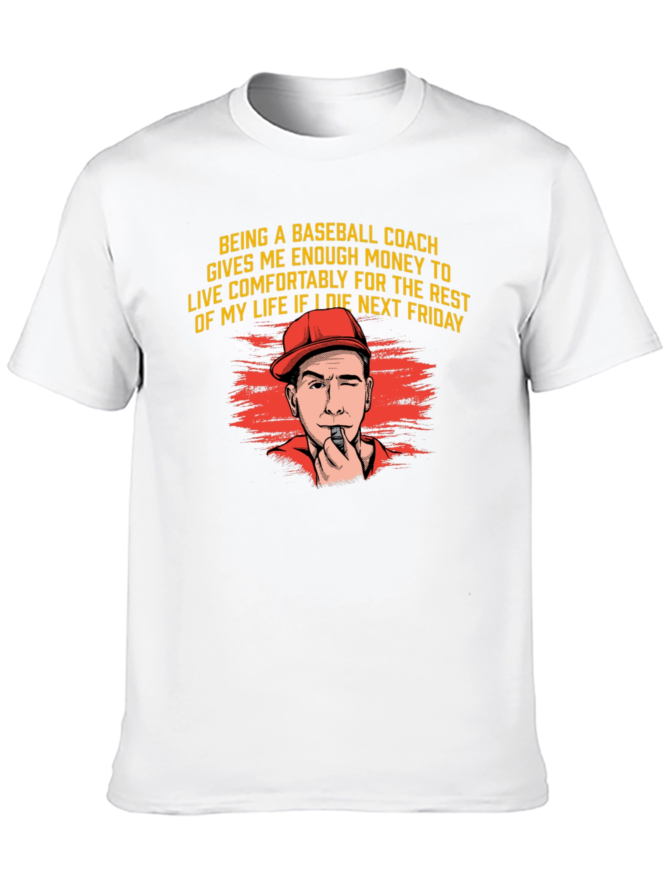 Black Baseball Coach Money T-Shirt view 10