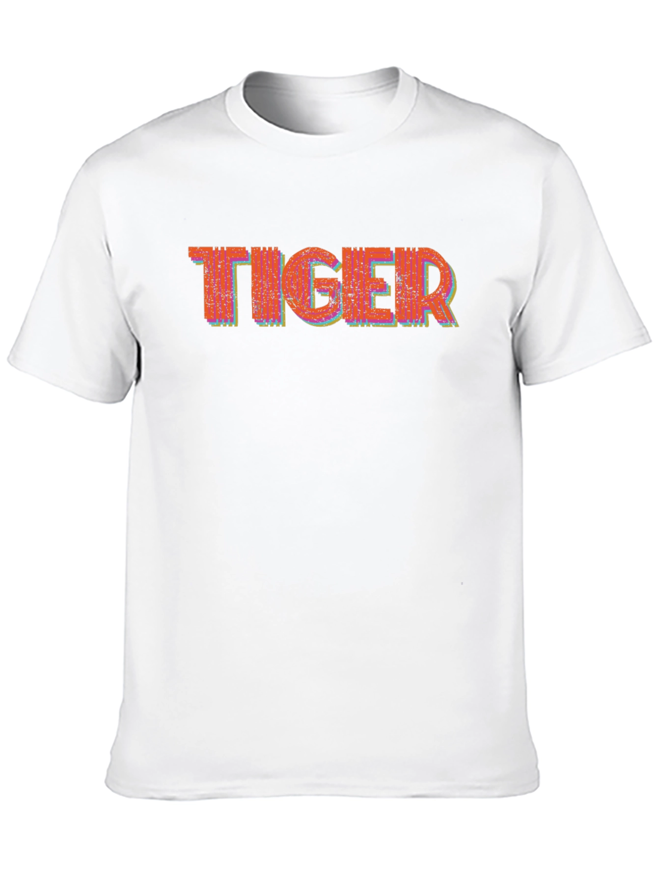 Black Tiger Graphic Print Black Crew Neck T-Shirt view 10