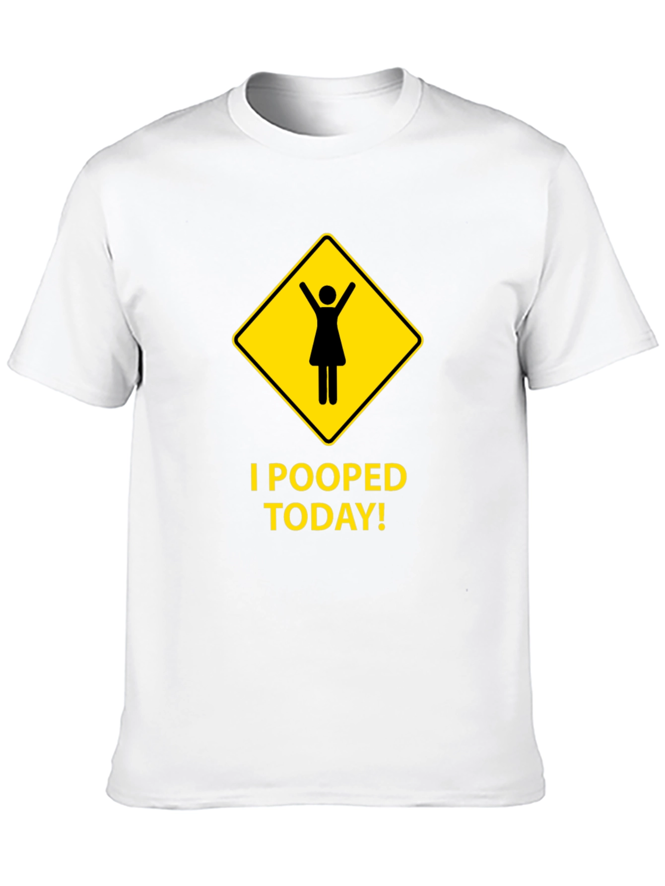 Black I Pooped Today! Novelty Graphic T-Shirt view 10